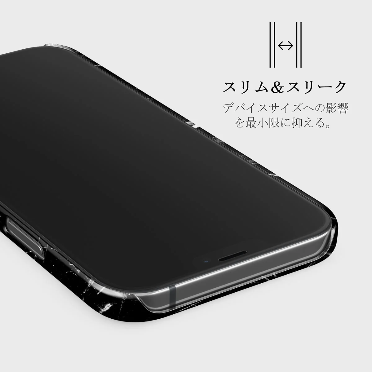 Noir Origin - Black Marble iPhone 12 Mini ケース