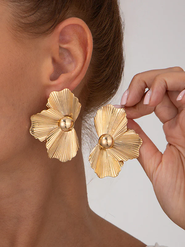 Irregularity Flower Shape Earrings Accessories