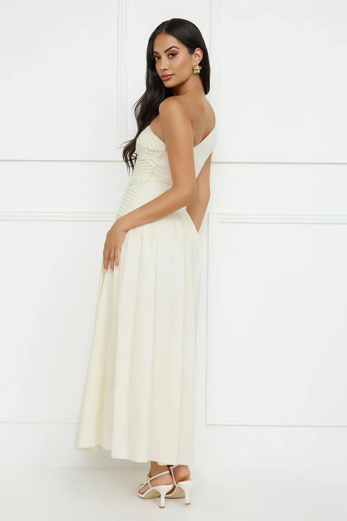 Seashell Moments One Shoulder Maxi Dress