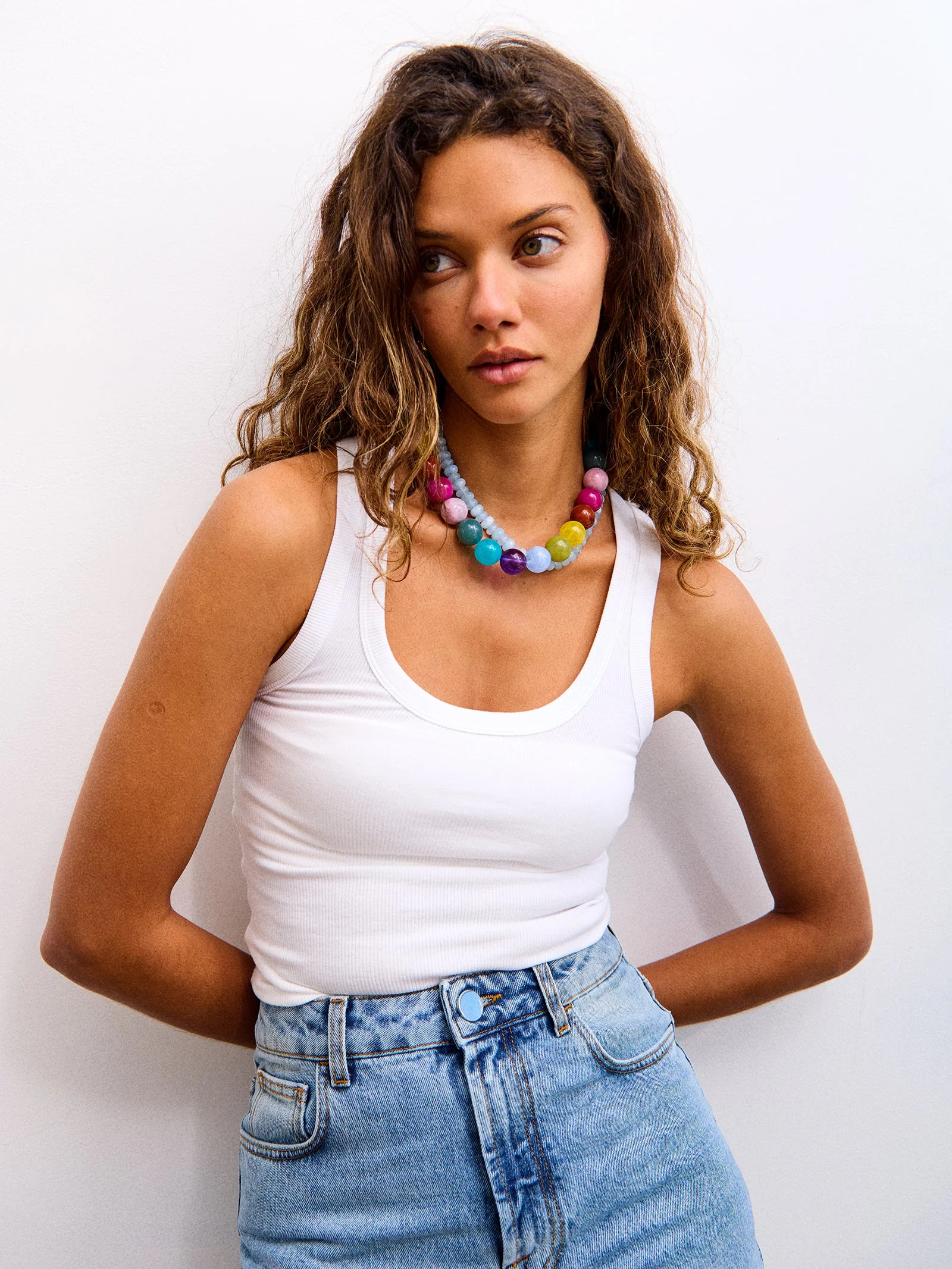Jane Beaded Necklace - Multi Bead