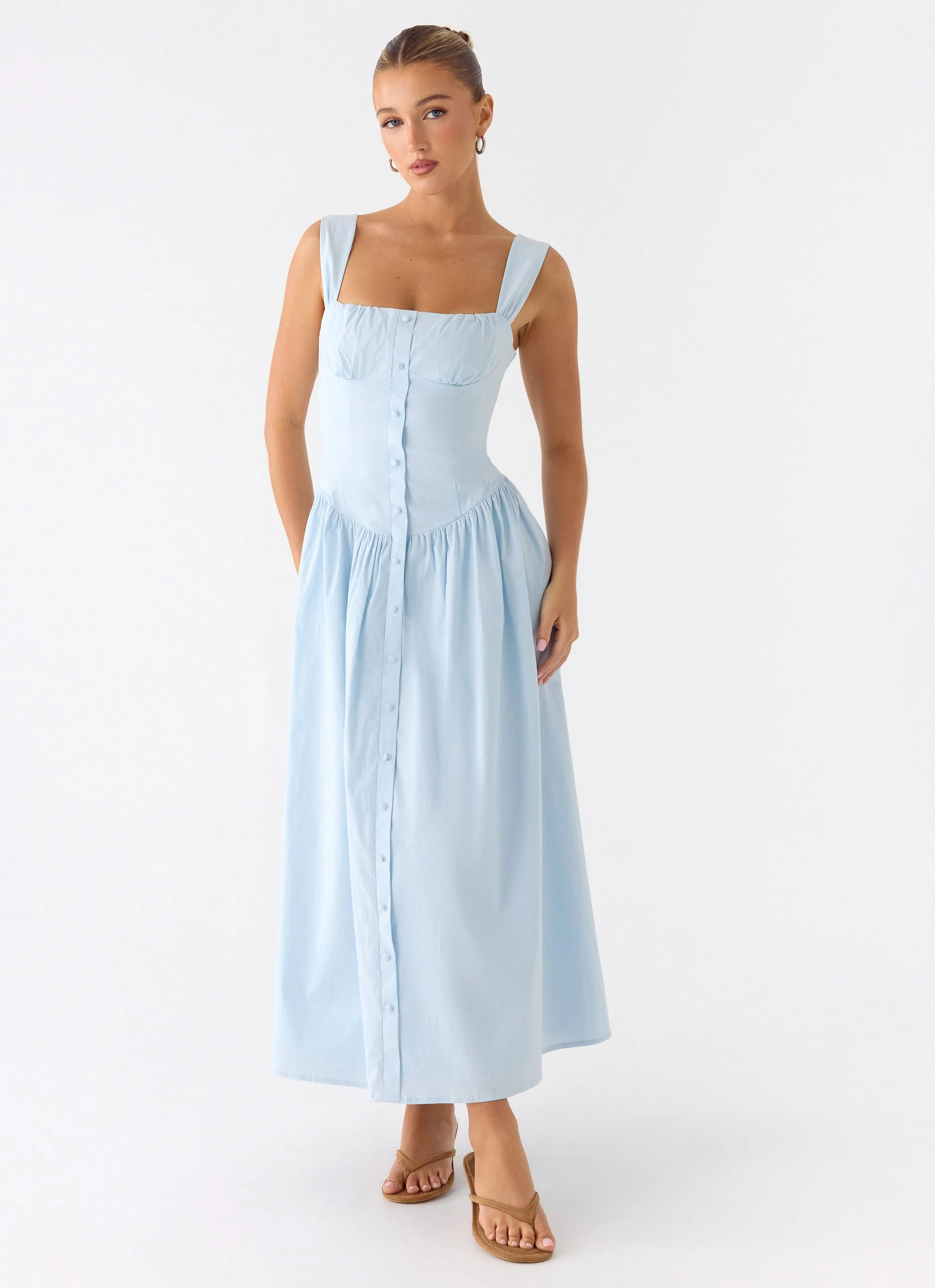 Emmalina Midi Dress - Blue