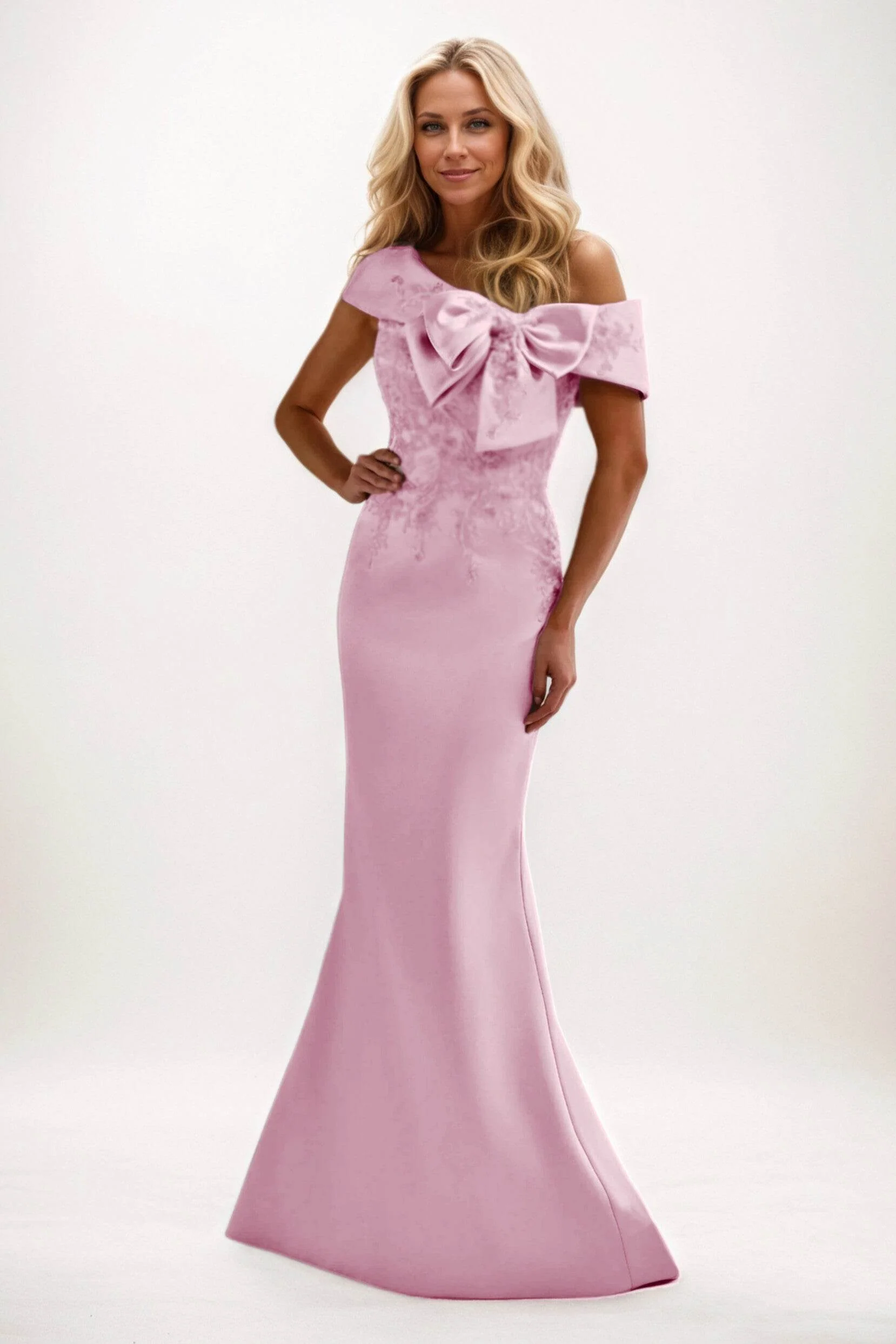 Trumpet-Mermaid Maxi Satin Mother of the Bride Dresses CM0398