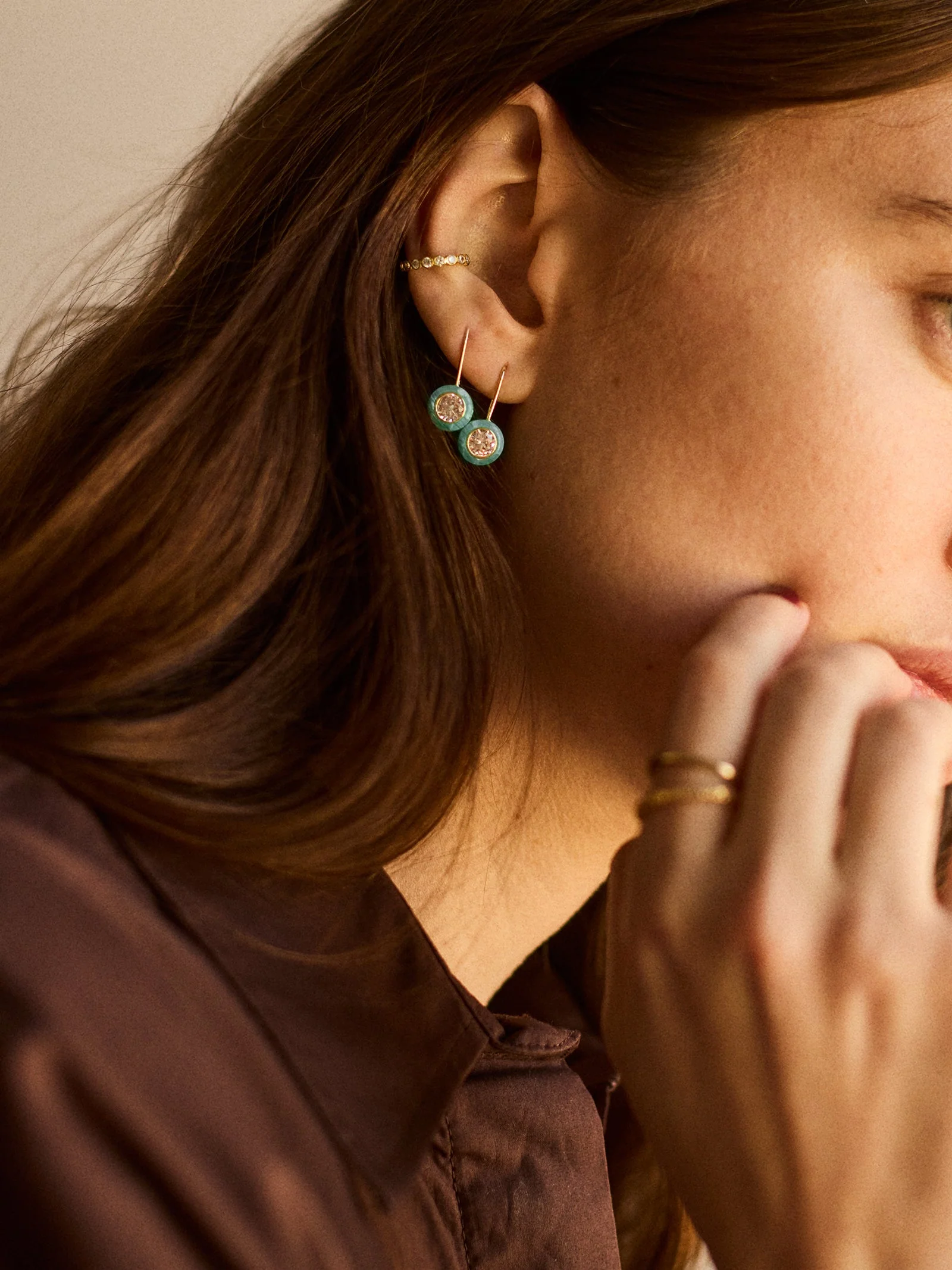 Fallon 14K Gold Semi-Precious Earrings - Turquoise