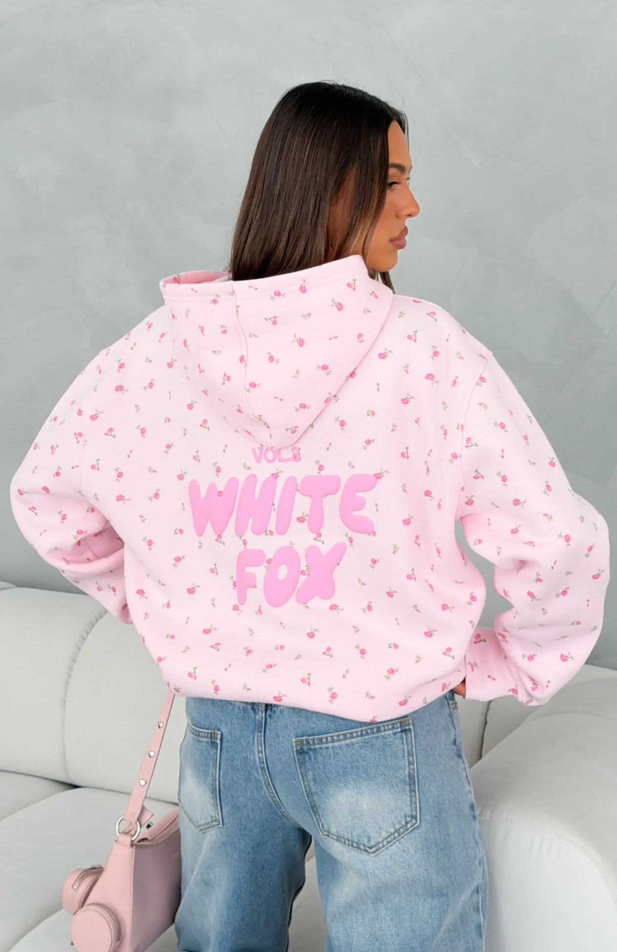 Offstage Printed Oversized Hoodie Posy Ditsy
