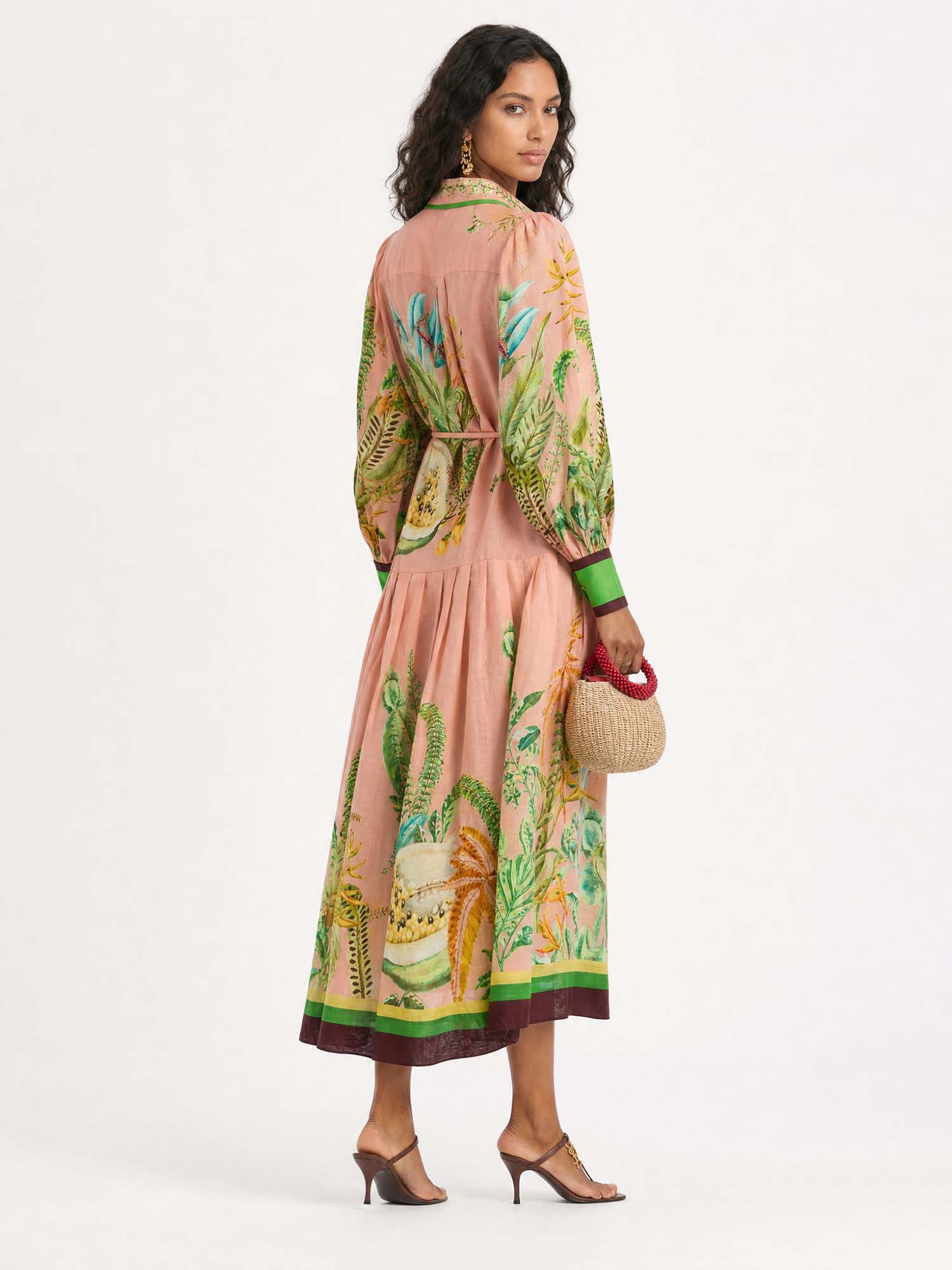 Tropical Bloom Tiered Maxi Dress