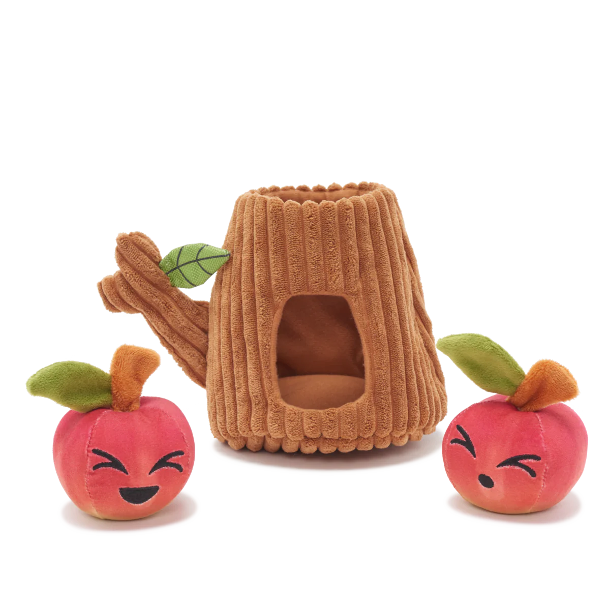 Them Apples Plush Multi-Part + Fetch + Enrichment Dog Toy