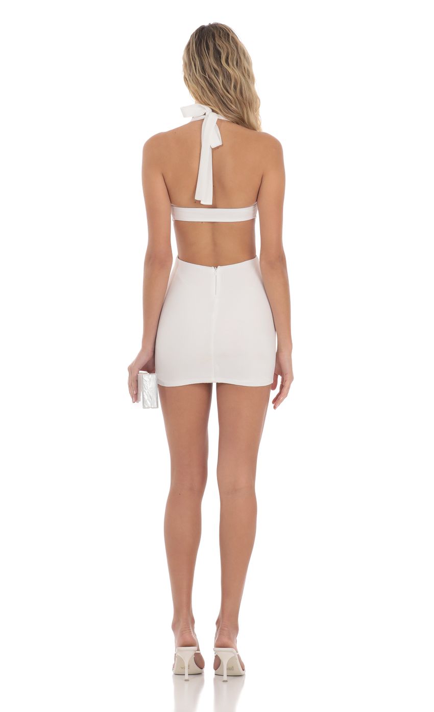 Cutout Bodycon Dress in White