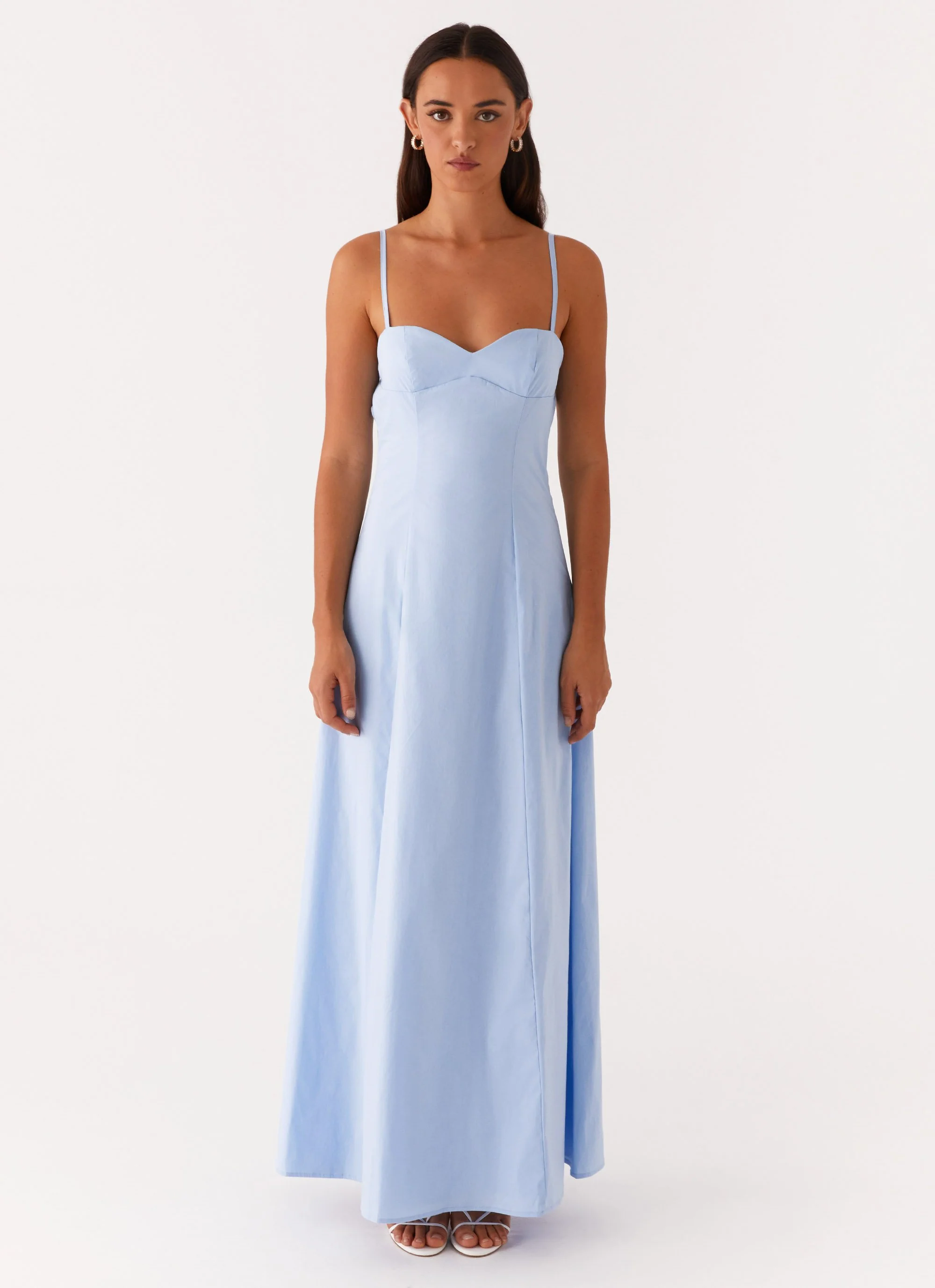 Clear As Day Maxi Dress - Blue - luluinthesky