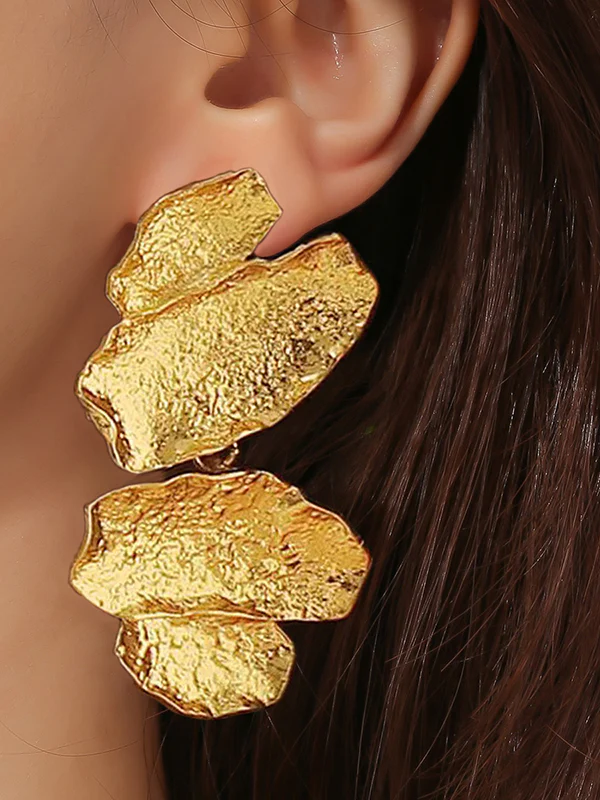 Irregularity Chains Shiny Earrings Accessories