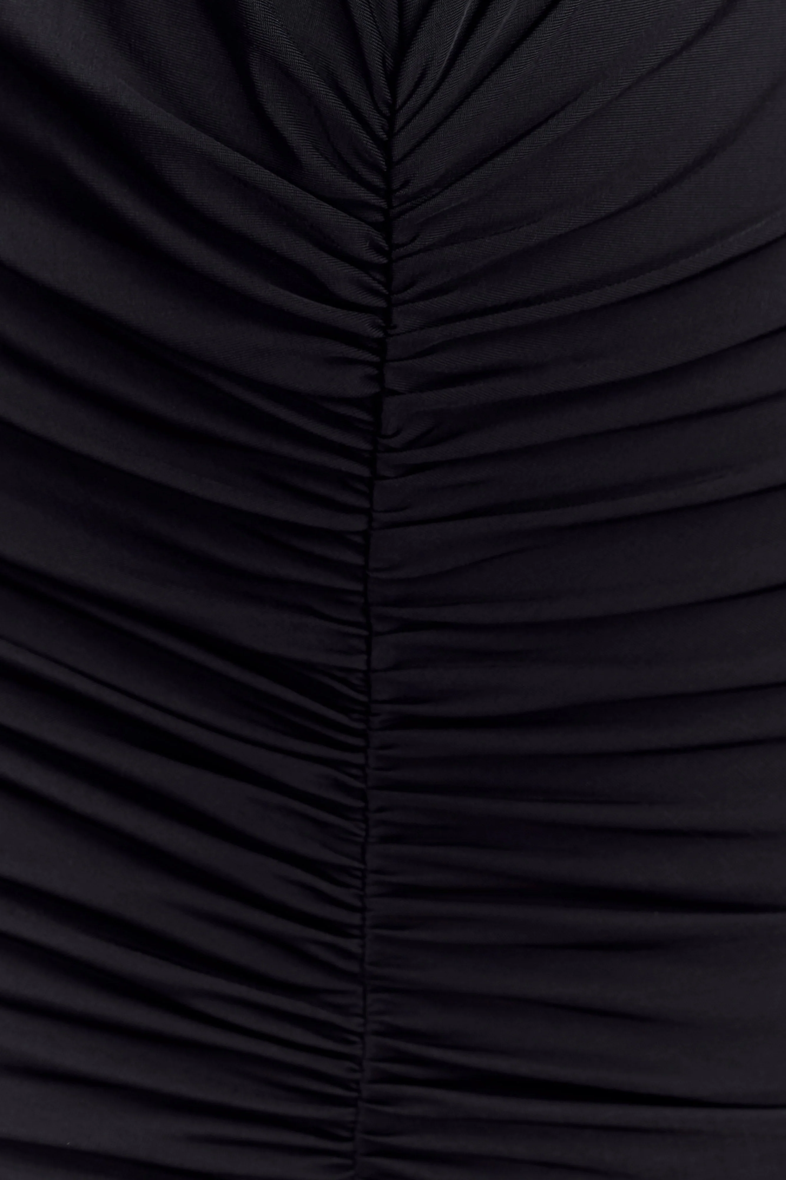 Louisa Long Sleeve Slinky Maxi Dress - Black
