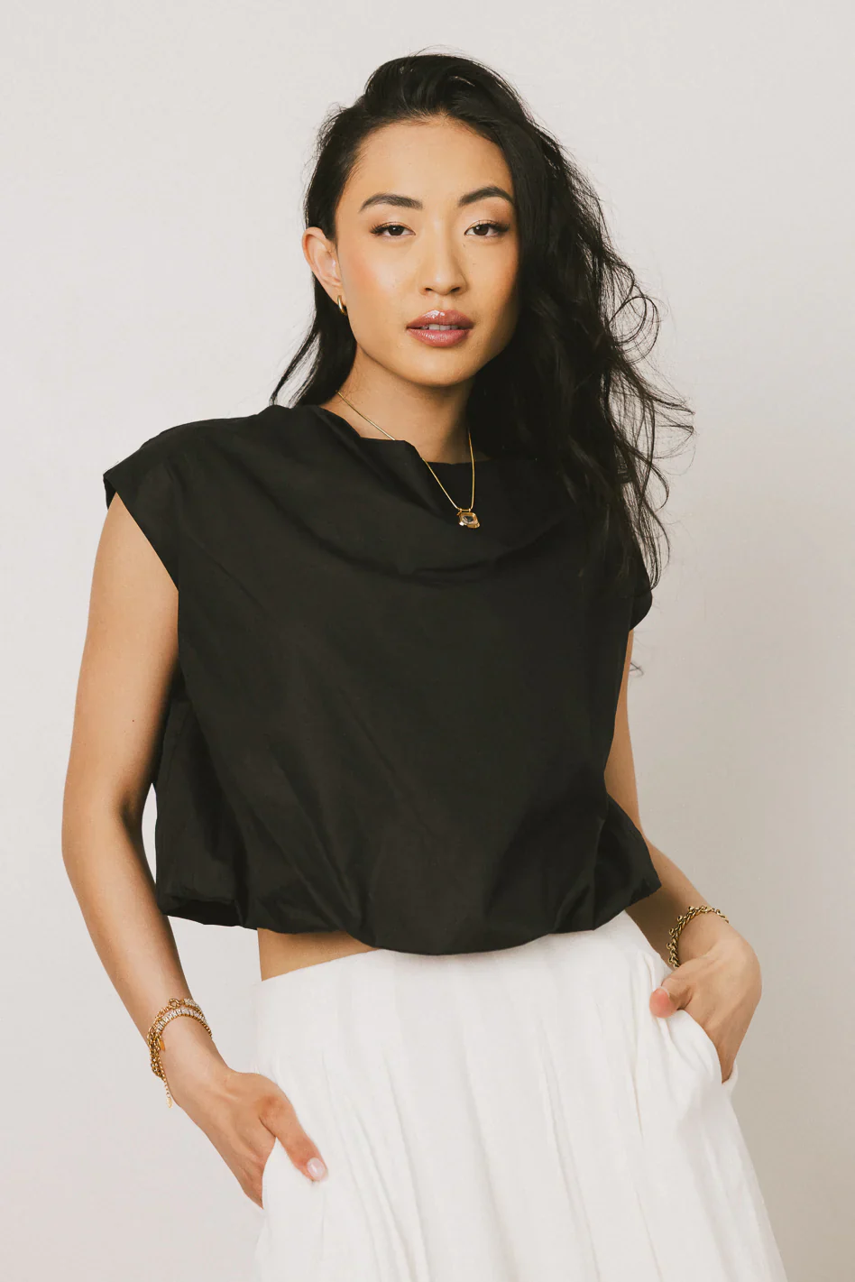 Rich Bubble Top in Black