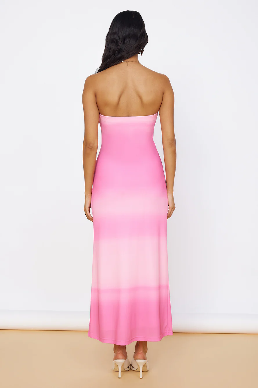 Infinite Light Midi Dress Pink