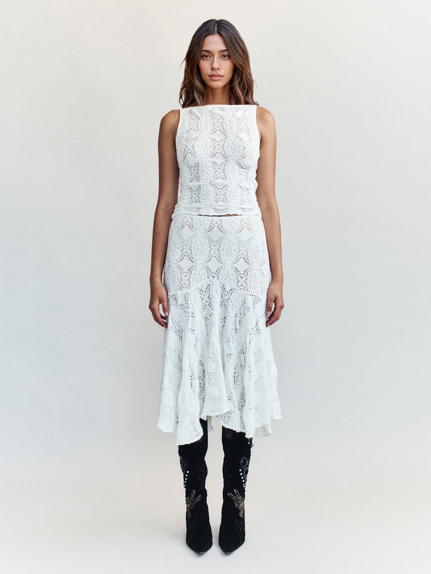 Sexy  Short Vest Skirt Two-Piece Set