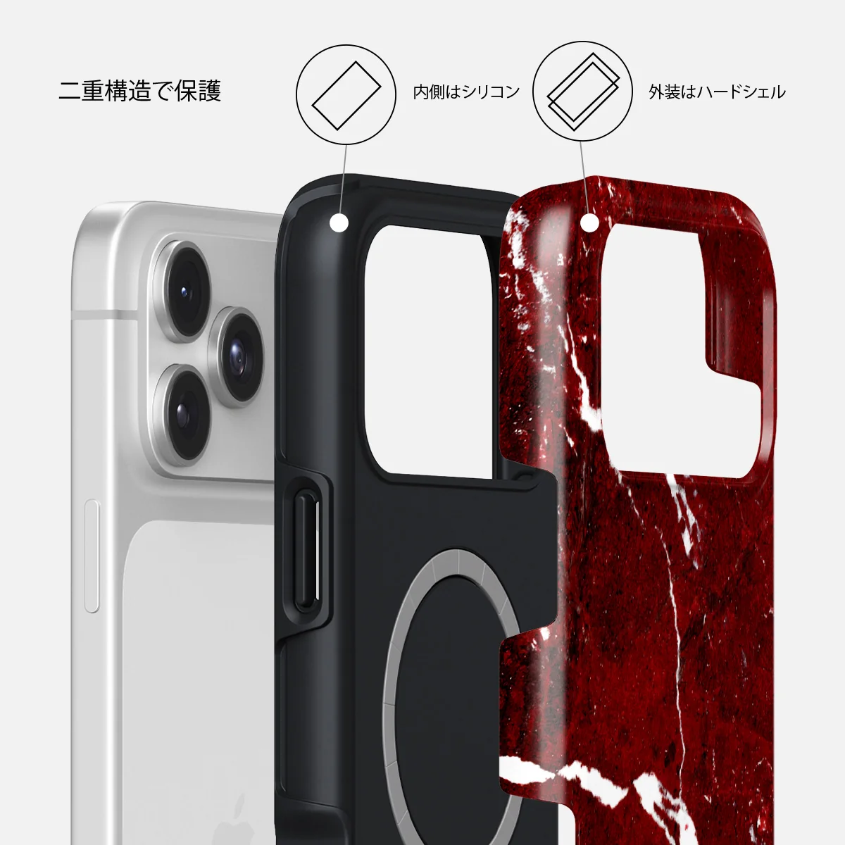 Iconic Red Ruby - iPhone 17 Pro Max ケース