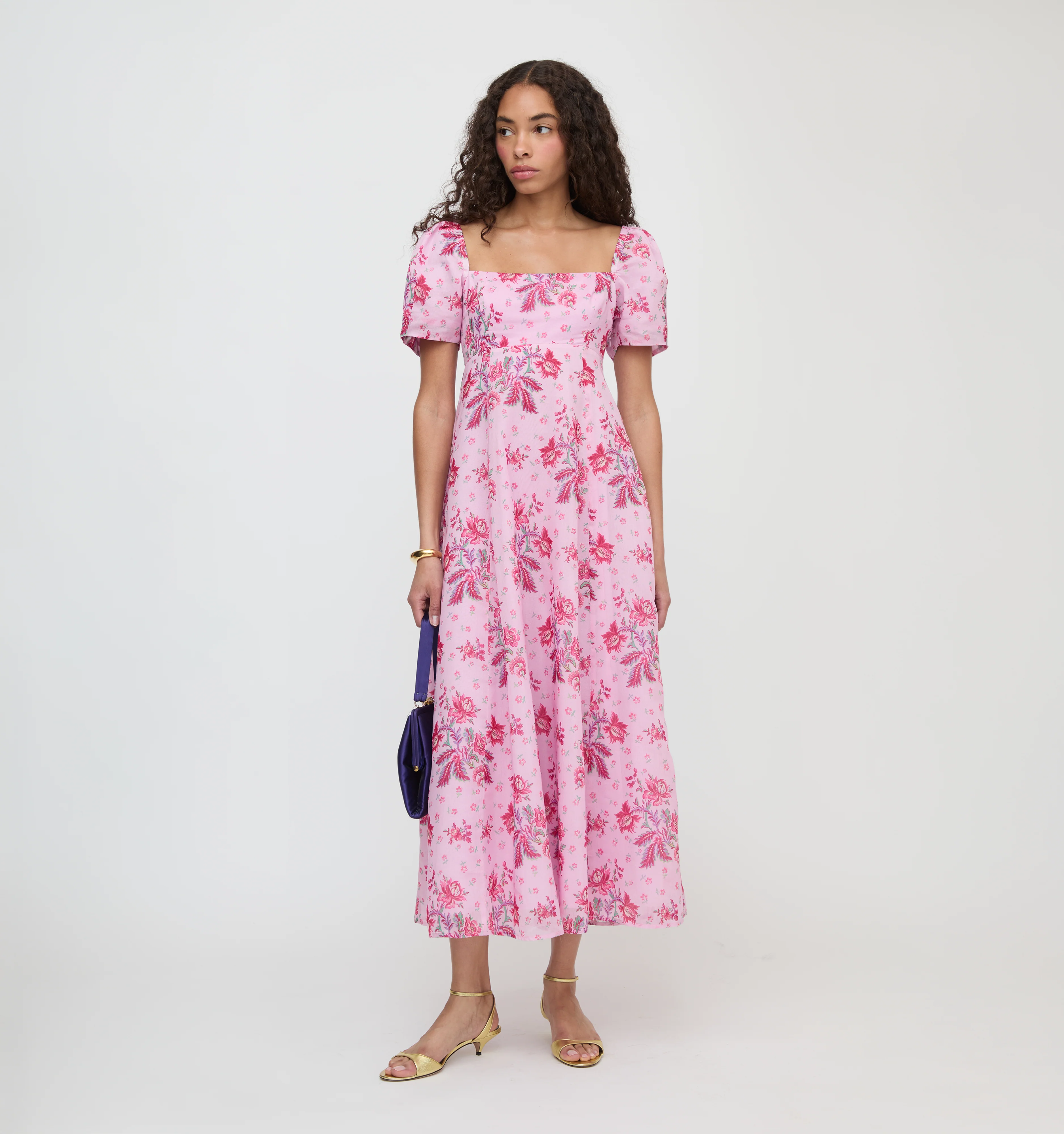 The Matilda Dress - Pink Delft Bouquet