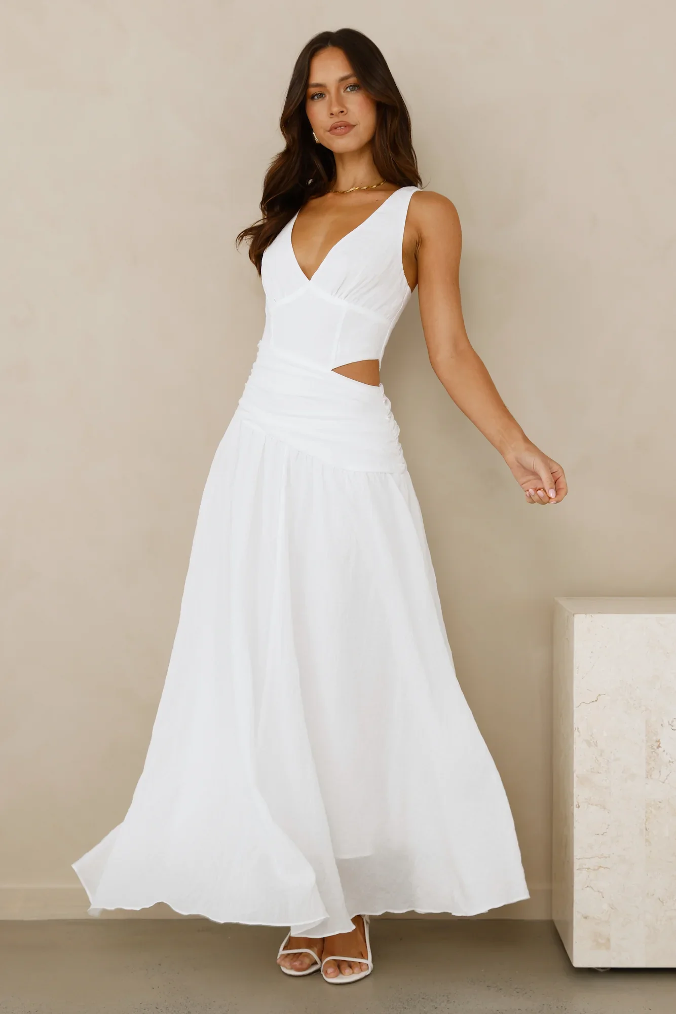 Ballet Babe Maxi Dress White - luluinthesky