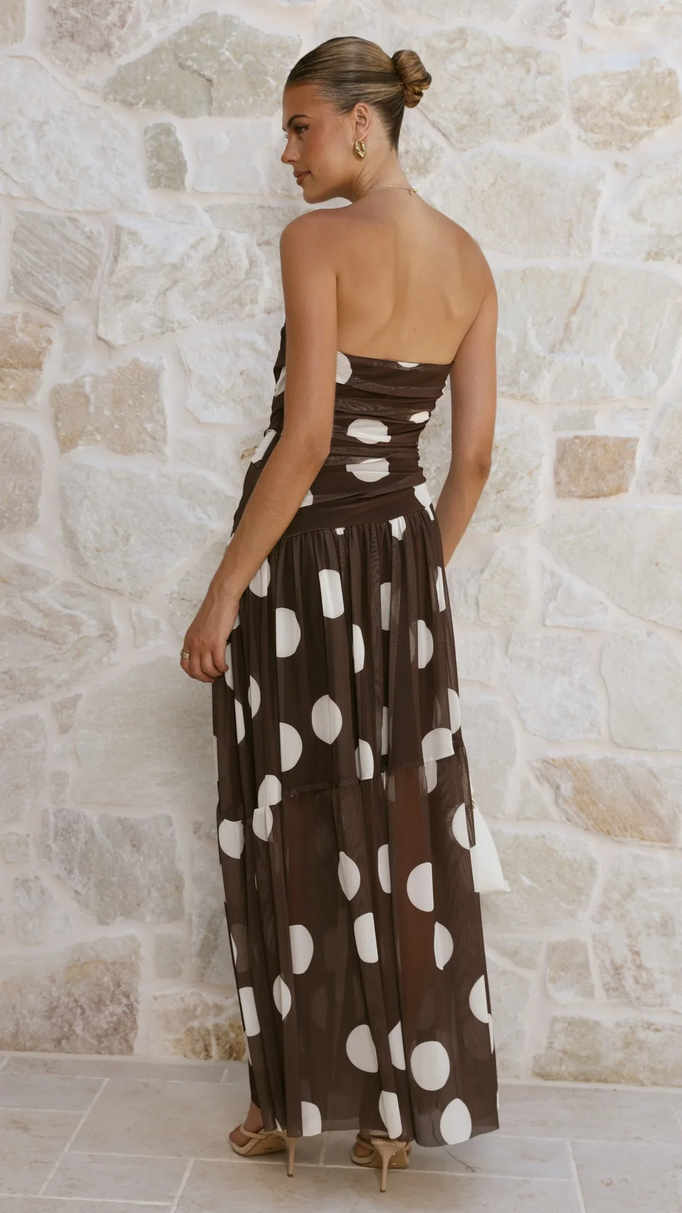 Riko Strapless Maxi Dress - Chocolate Spot