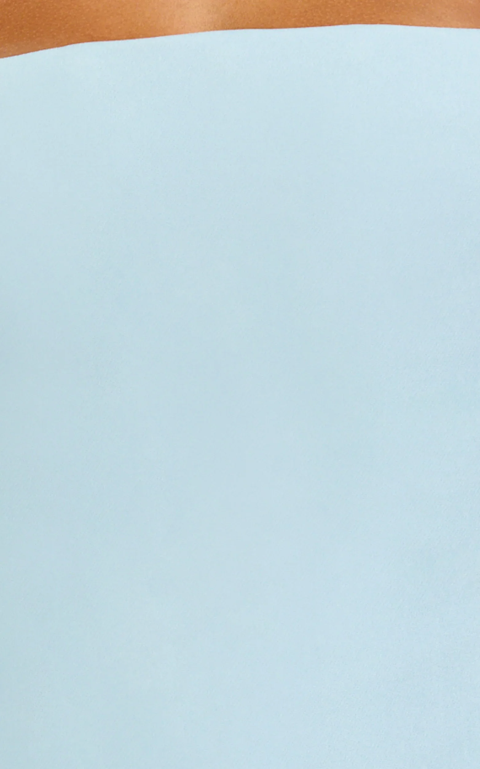 Gigi Top - Strapless Square Neck Corset Top in Light Blue