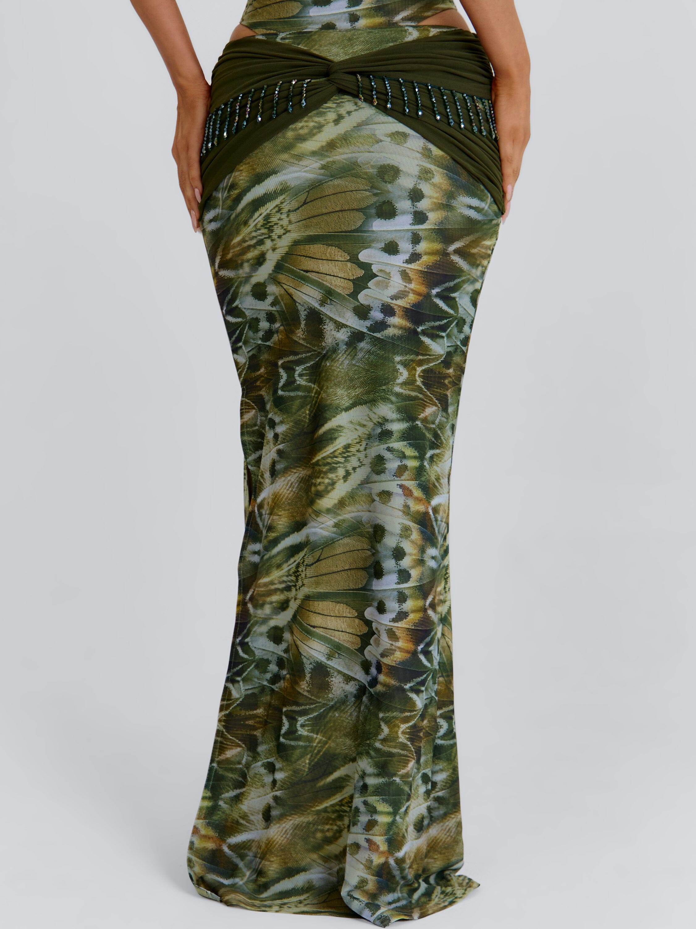 CLARISSE MAXI SKIRT ECRU WINGS