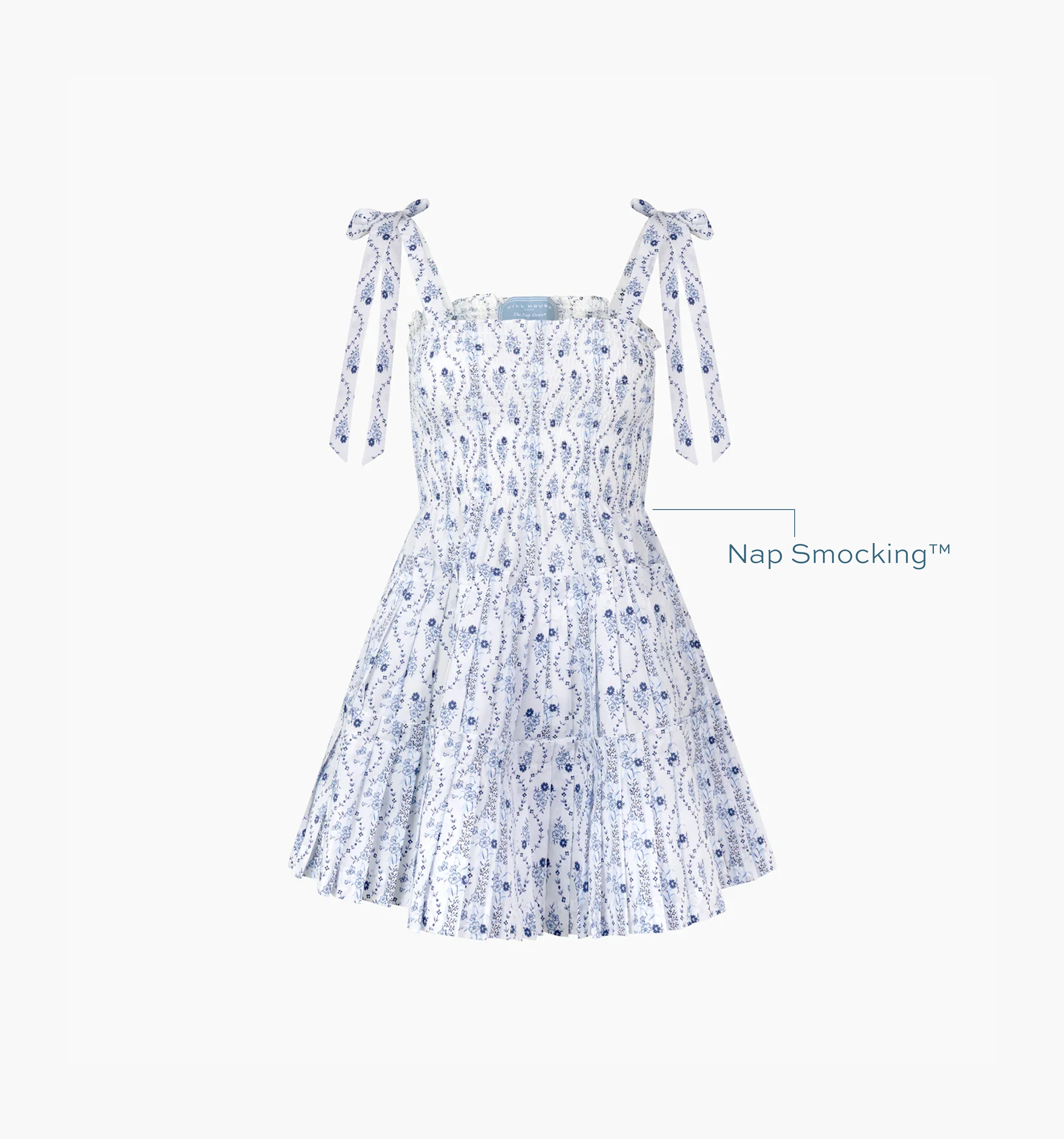 The Ribbon Charlotte Nap Dress - Blue Vine Stripe