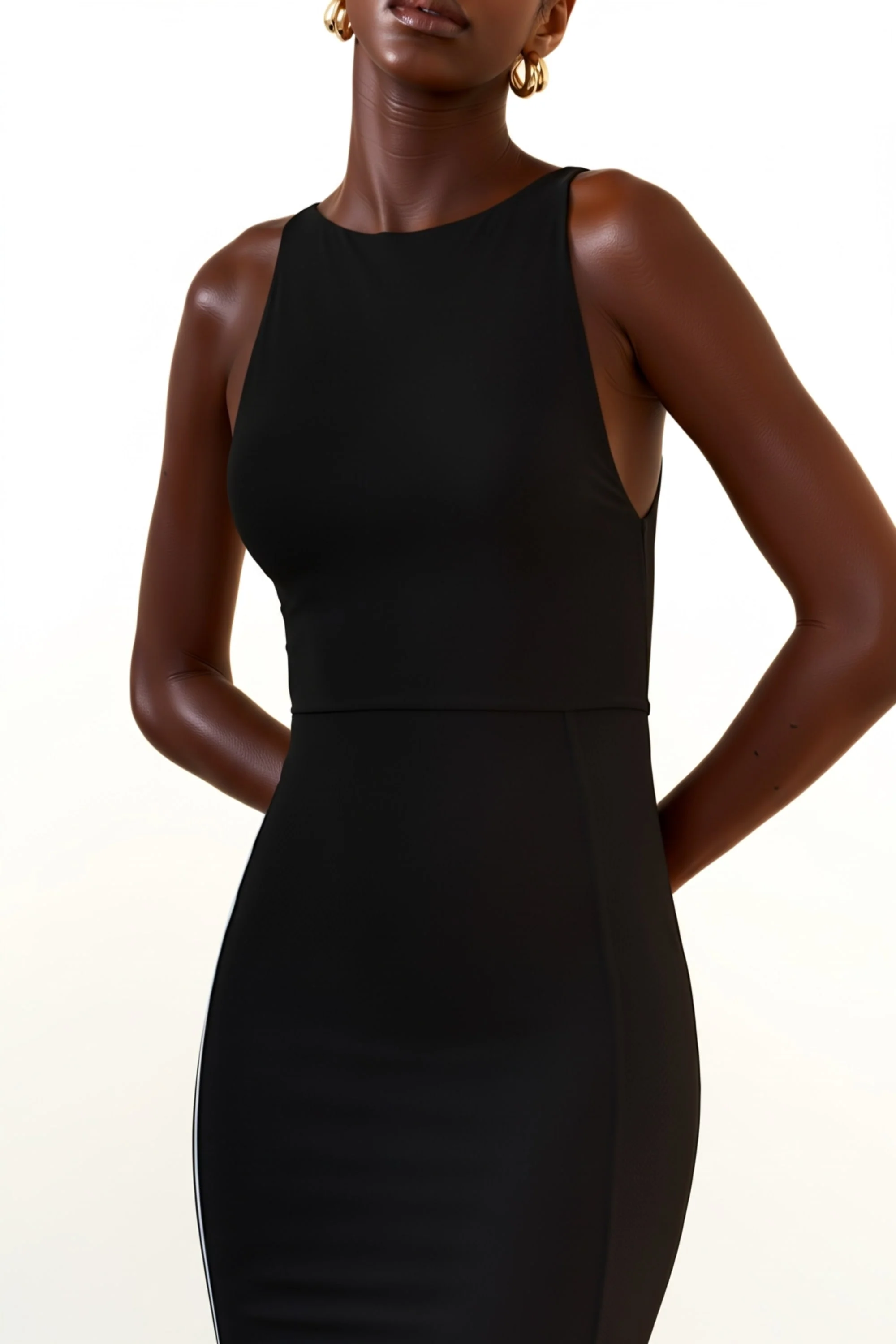 Modal Racerback Maxi Dress in Black