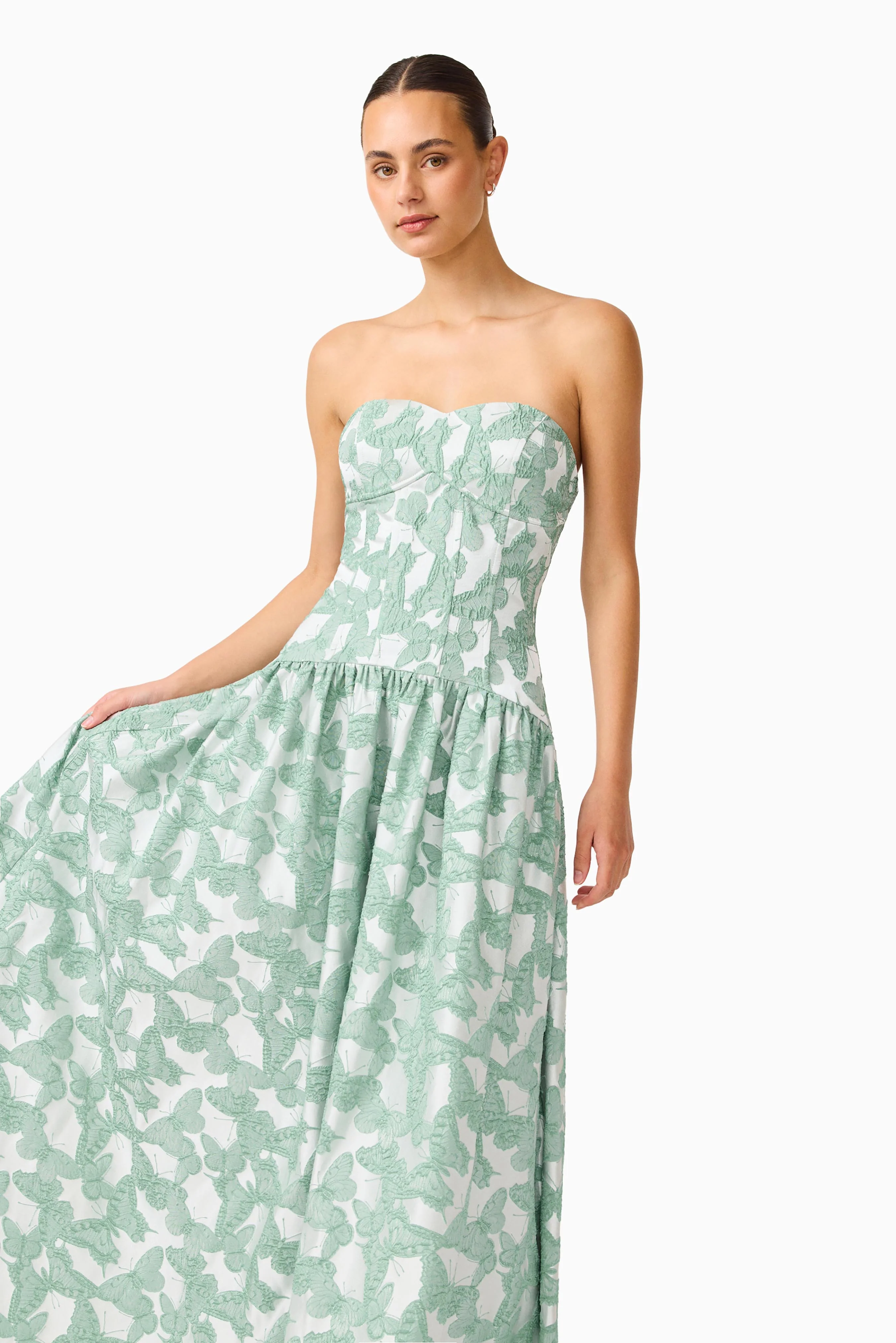 Lisette Sweetheart Gown in Sea Green