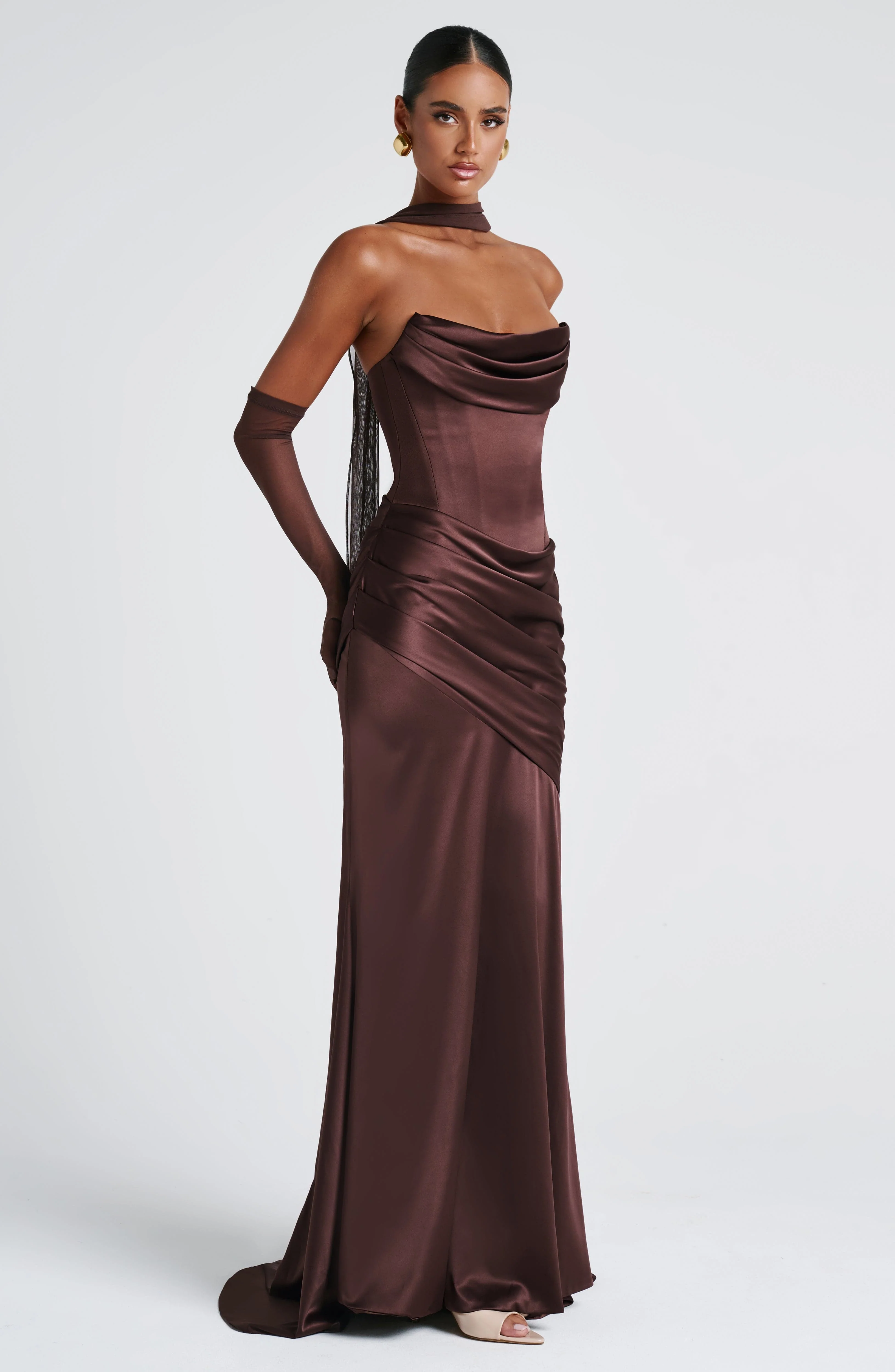 Kensington Maxi Dress - Plum Brown