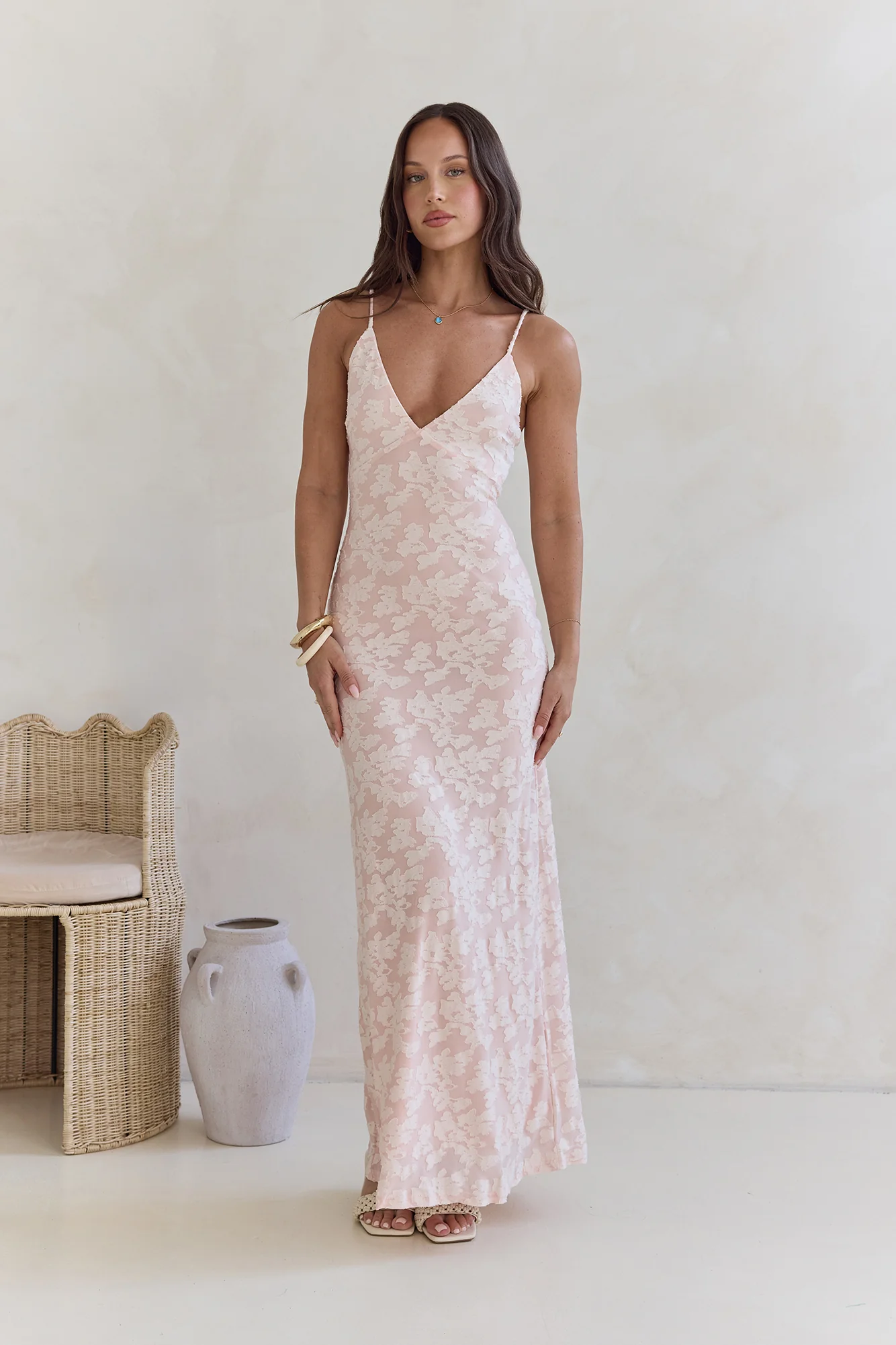 Glowing Glaze Maxi Dress Pink