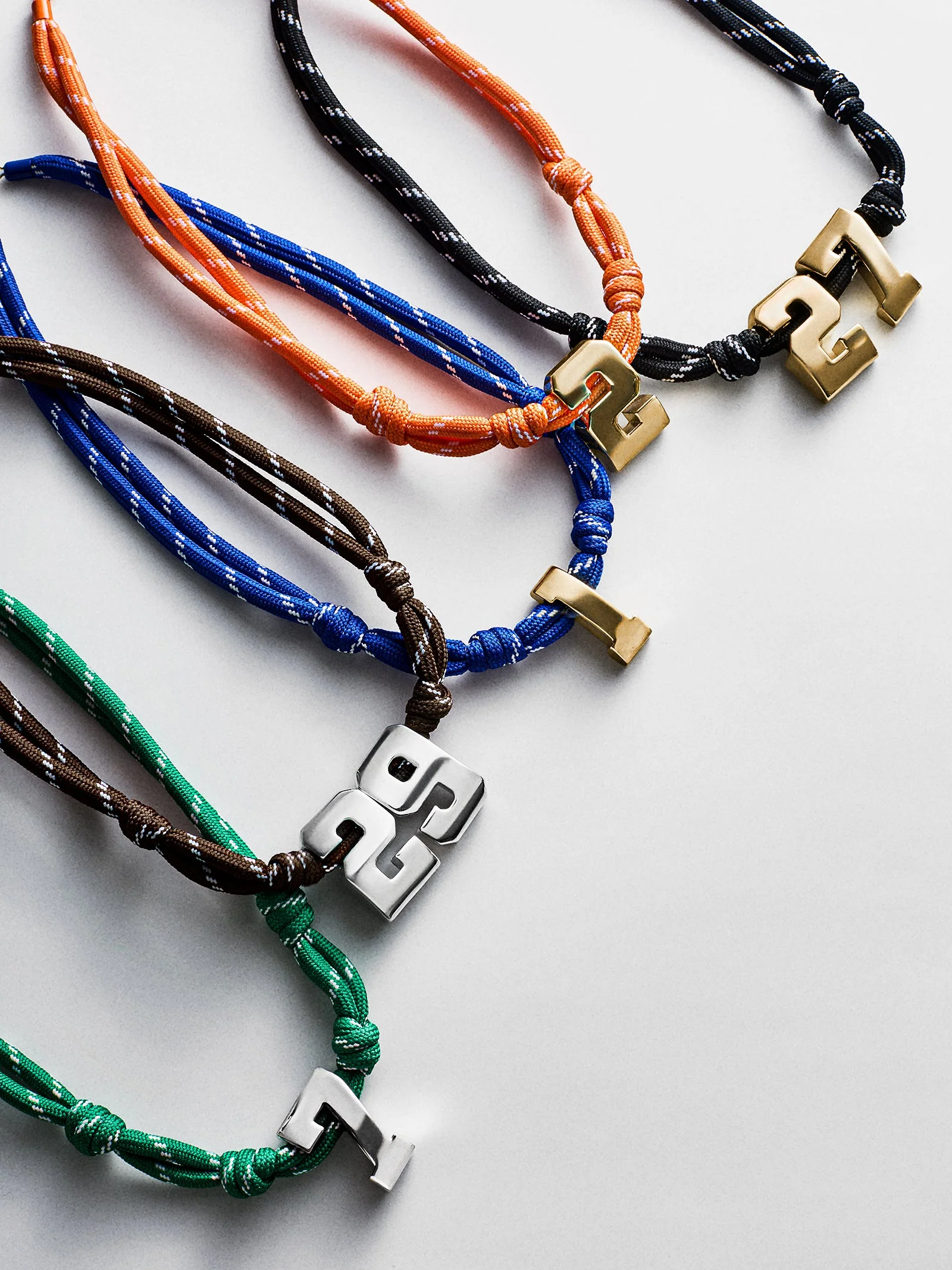 Knotty Varsity Custom Necklace - Navy Single Digit