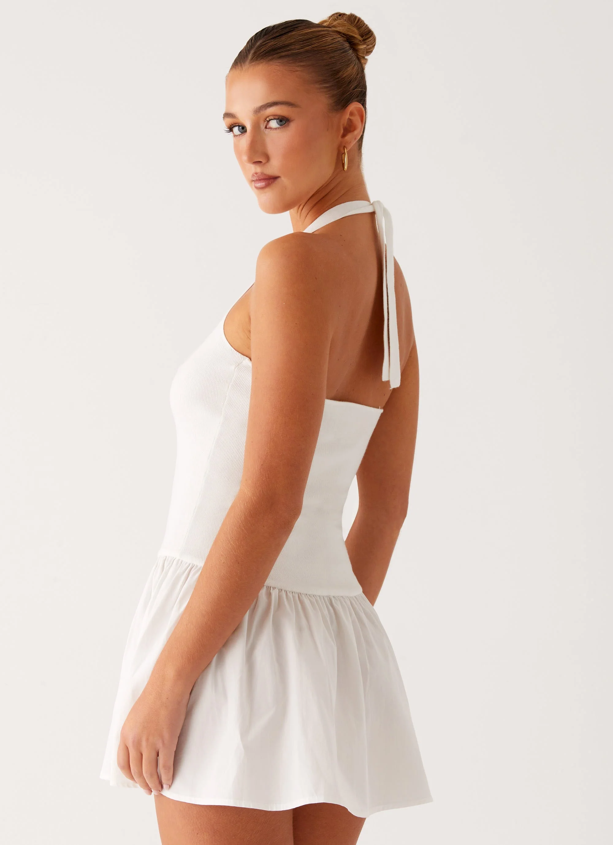 Rin Mini Dress - White - luluinthesky