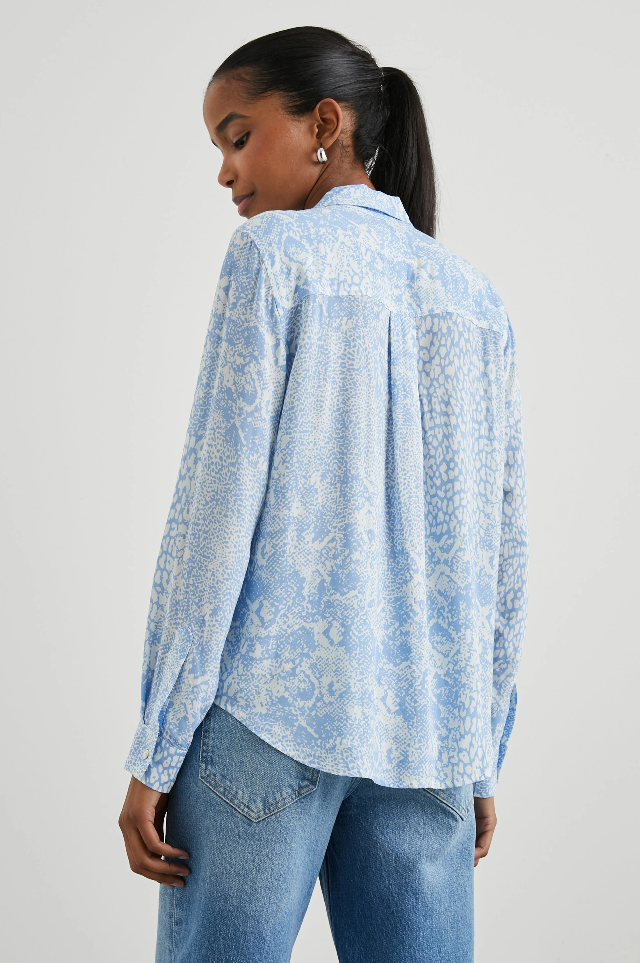 Josephine Shirt - Aqua Mixed Animals
