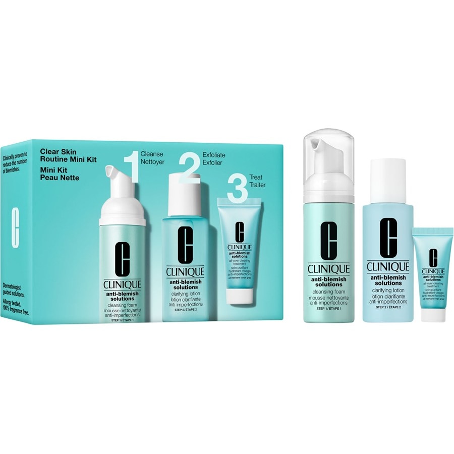 Clinique 3-fazowy system pielęgnacji Clear Skin Routine Mini Kit