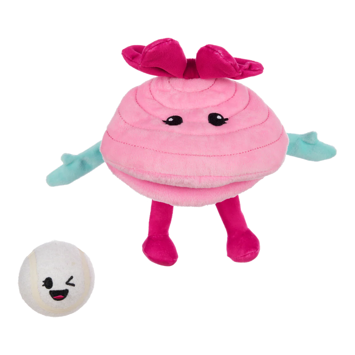 Clamantha Plush Multi-Part + Fetch Dog Toy