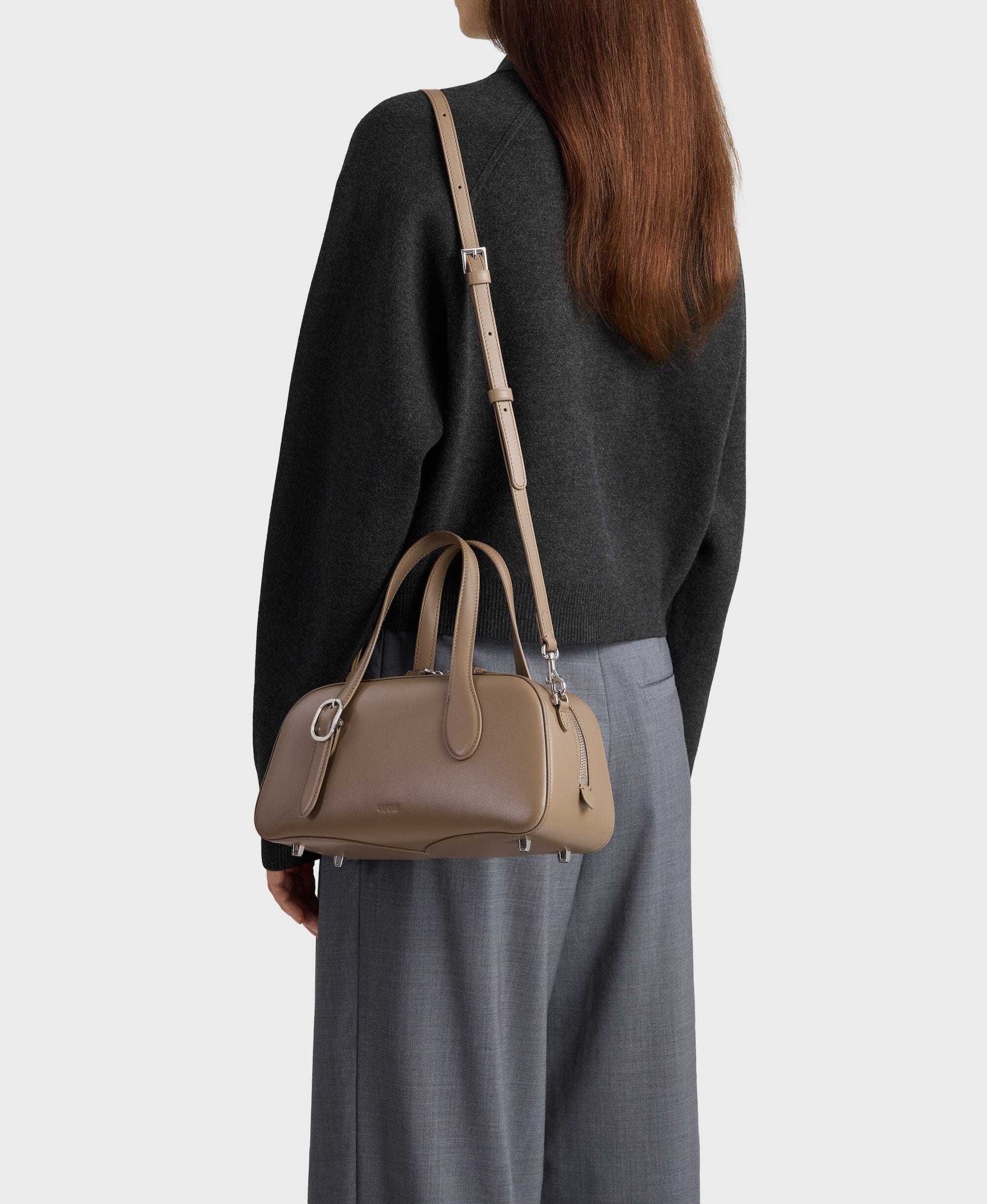 Small Asra Boston Bag - Clay