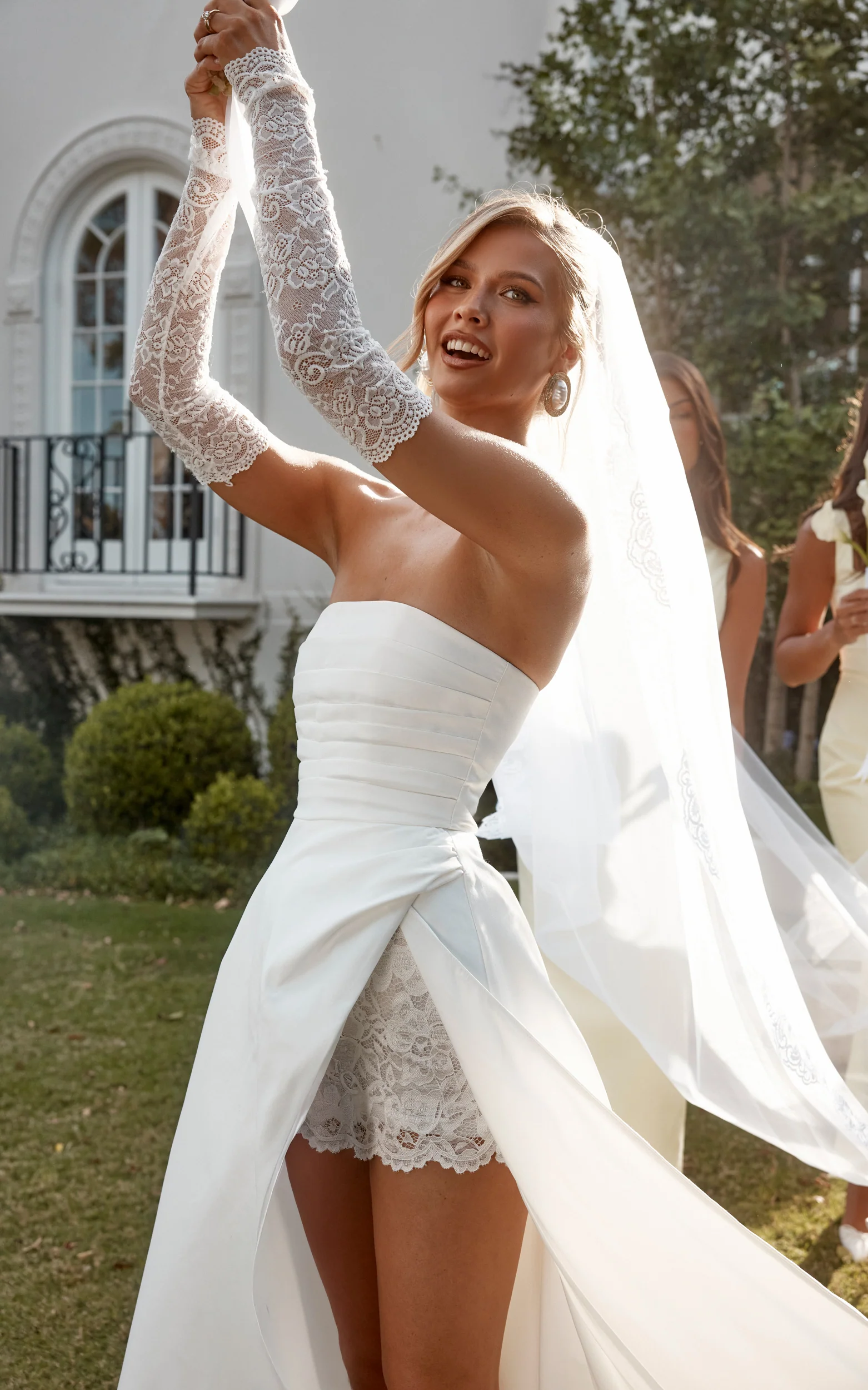 Bianca Maxi Dress - Strapless Fit And Flare Dress in Ivory