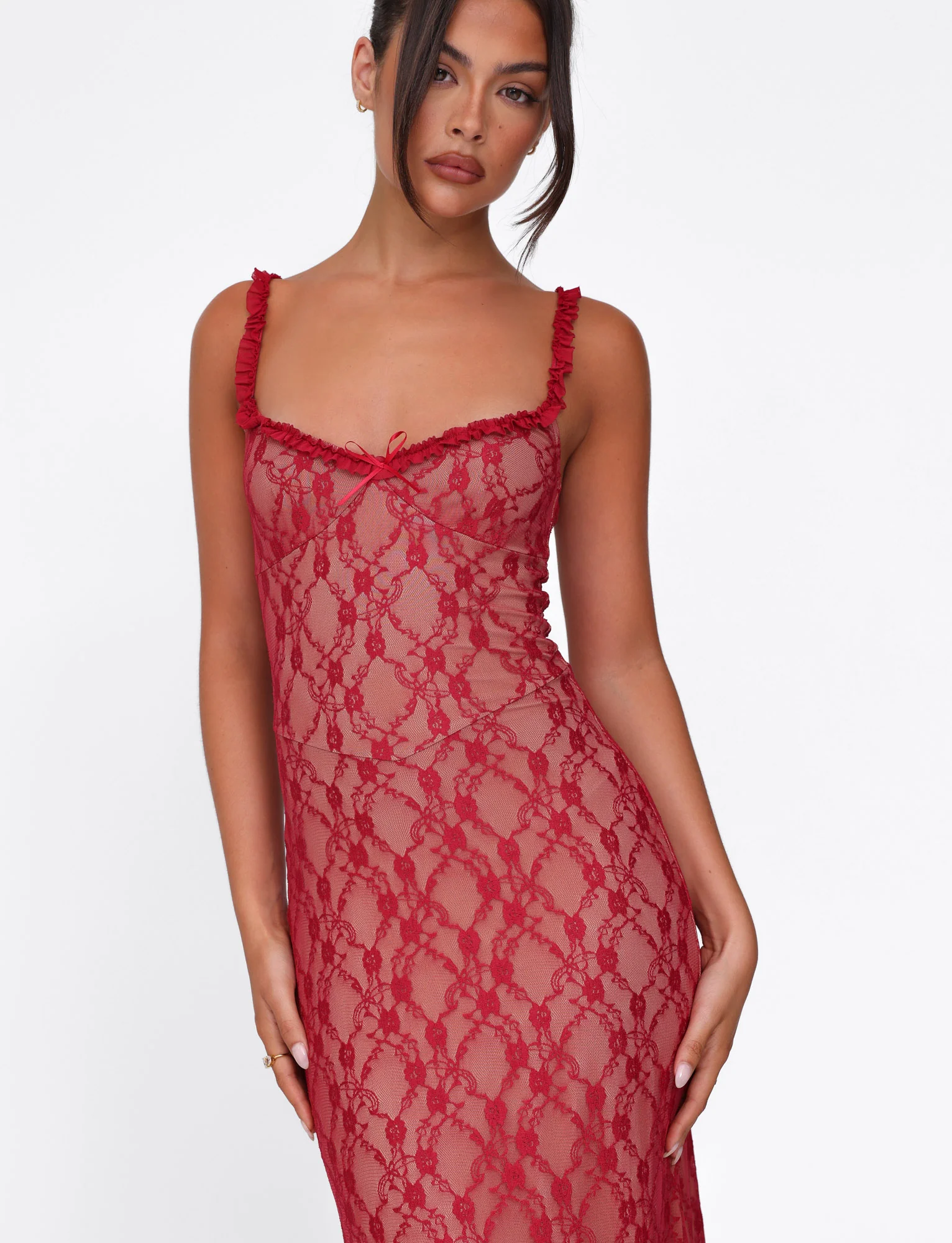 Deja Dress - Red : Berry Red