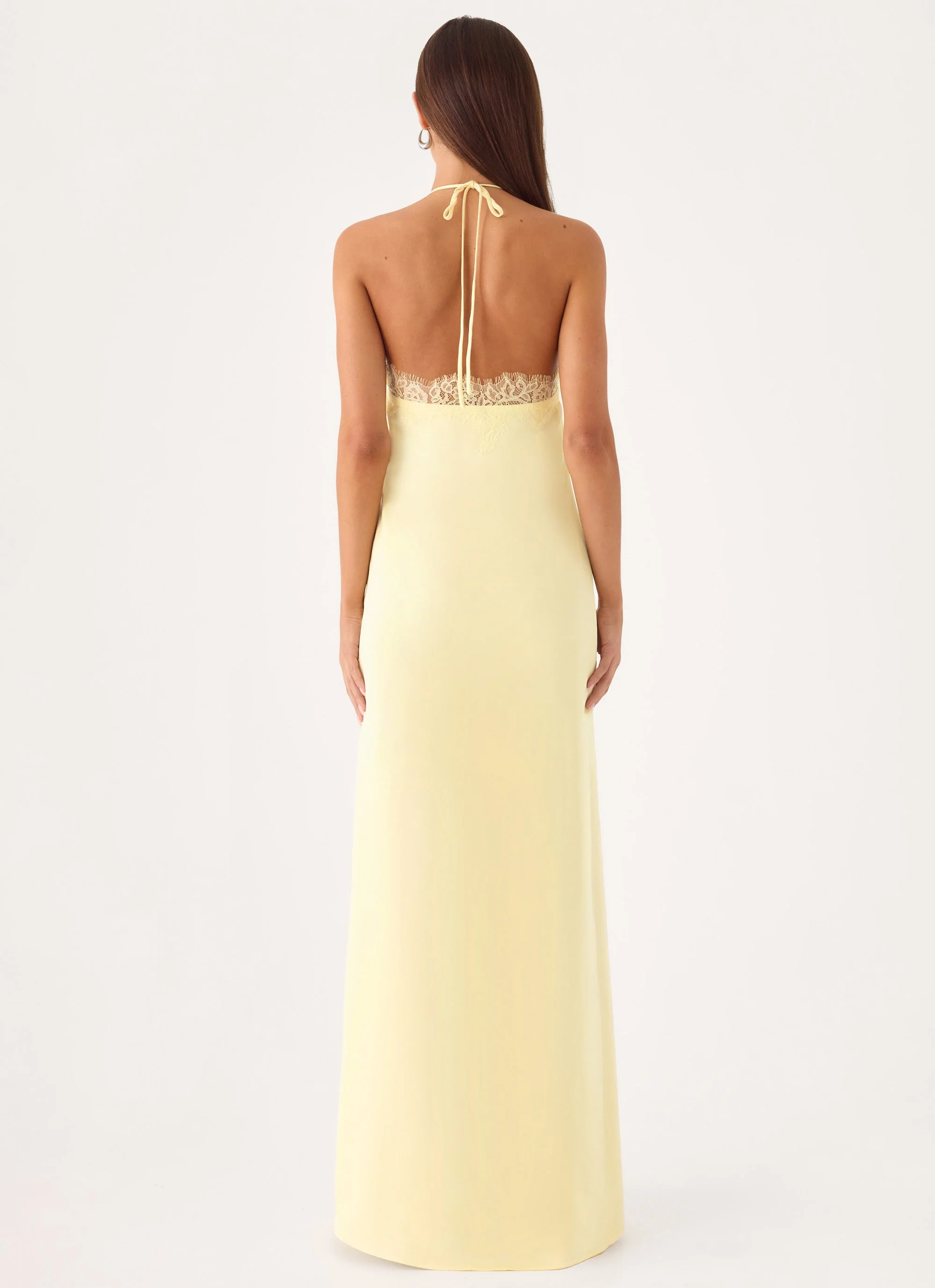 Samaria Halter Maxi Dress - Yellow - luluinthesky
