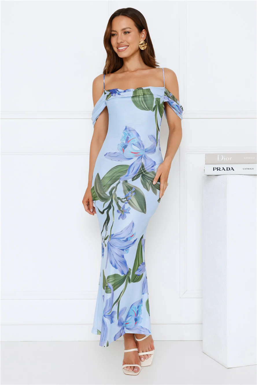 Starlet Society Maxi Dress Blue