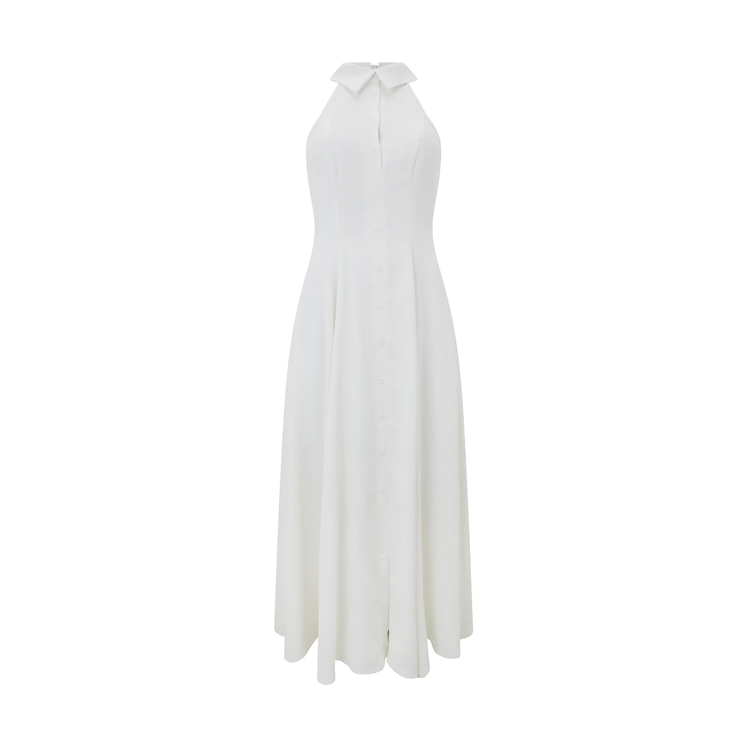 Flowy Collar Maxi Dress