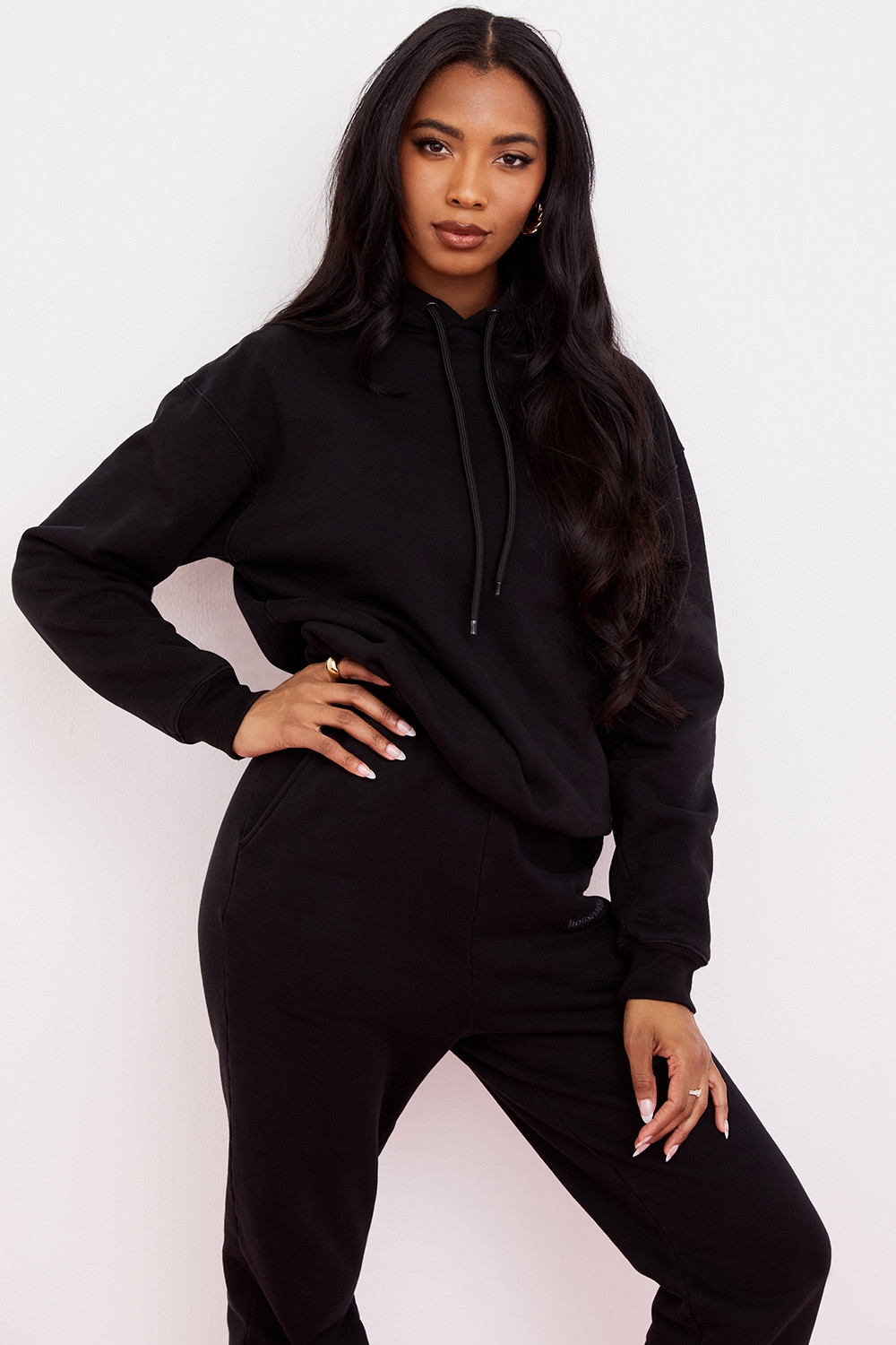 ink cotton fleece-back oversized hoodie
