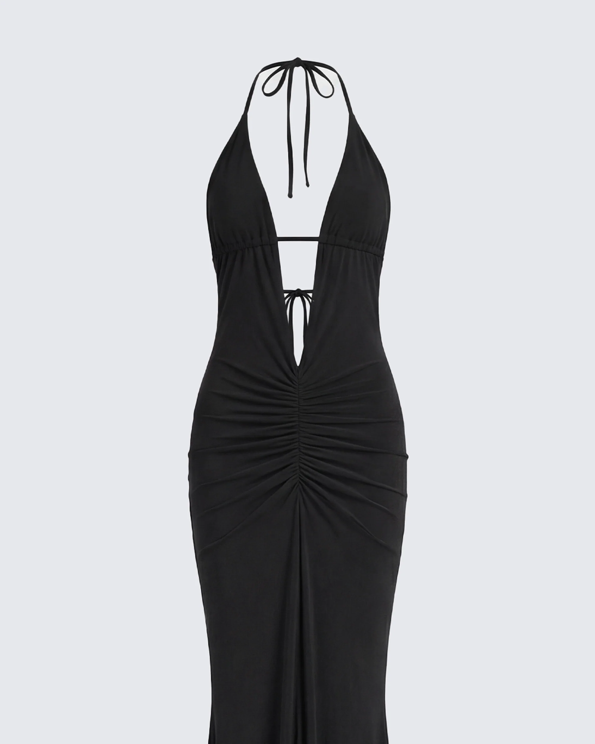Ravie Black Halterneck Maxi Dress