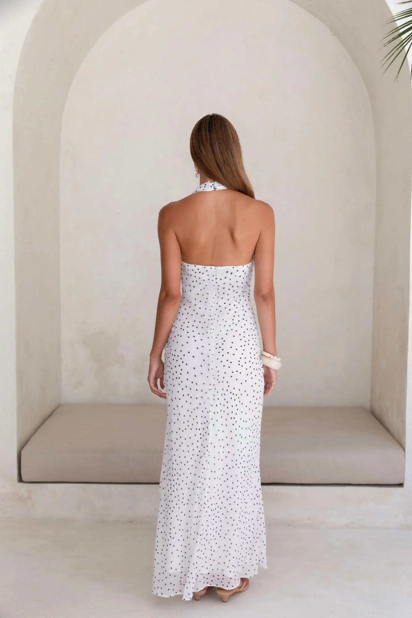 Spot The Treasure Maxi Dress White