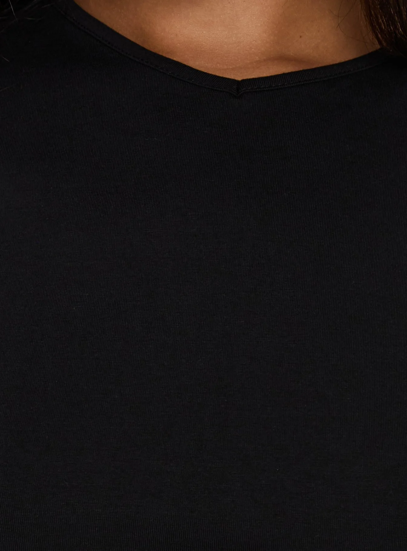 Nakota V Neck Cinched Tee Black