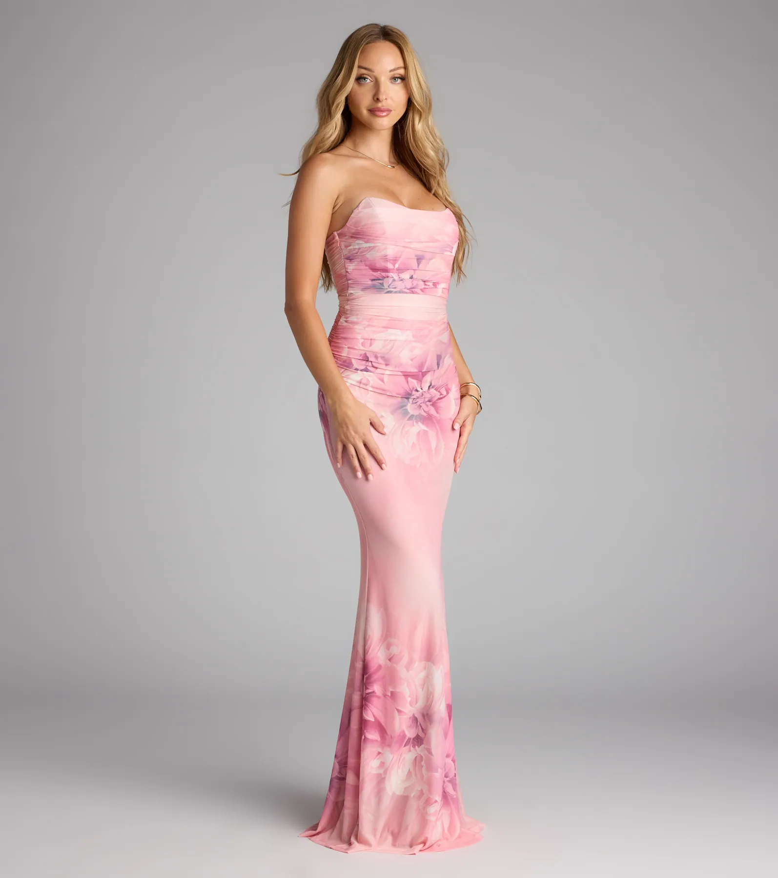 Trina Floral Mermaid Formal Dress