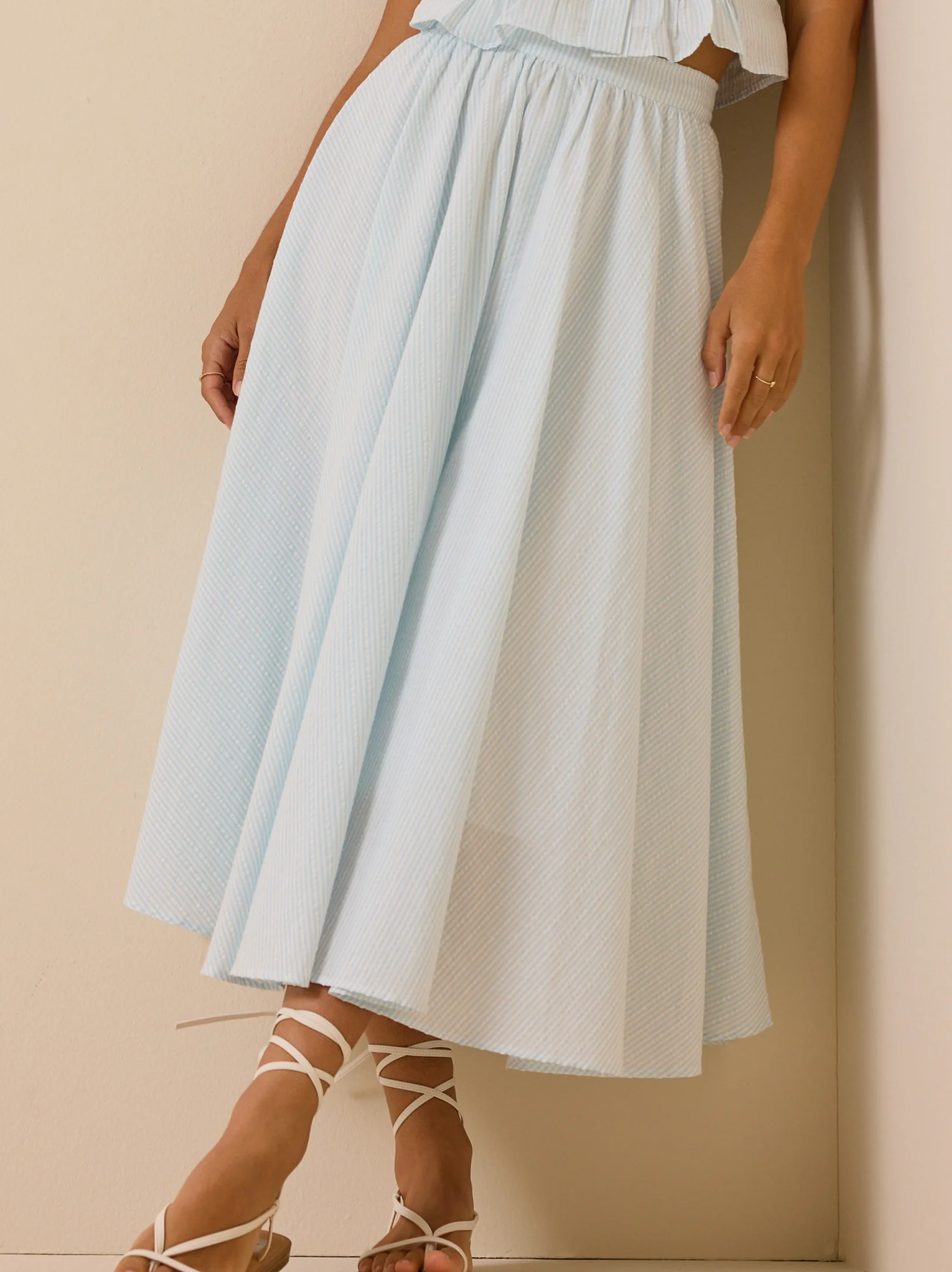 Matilda Stripe Midi Skirt - luluinthesky