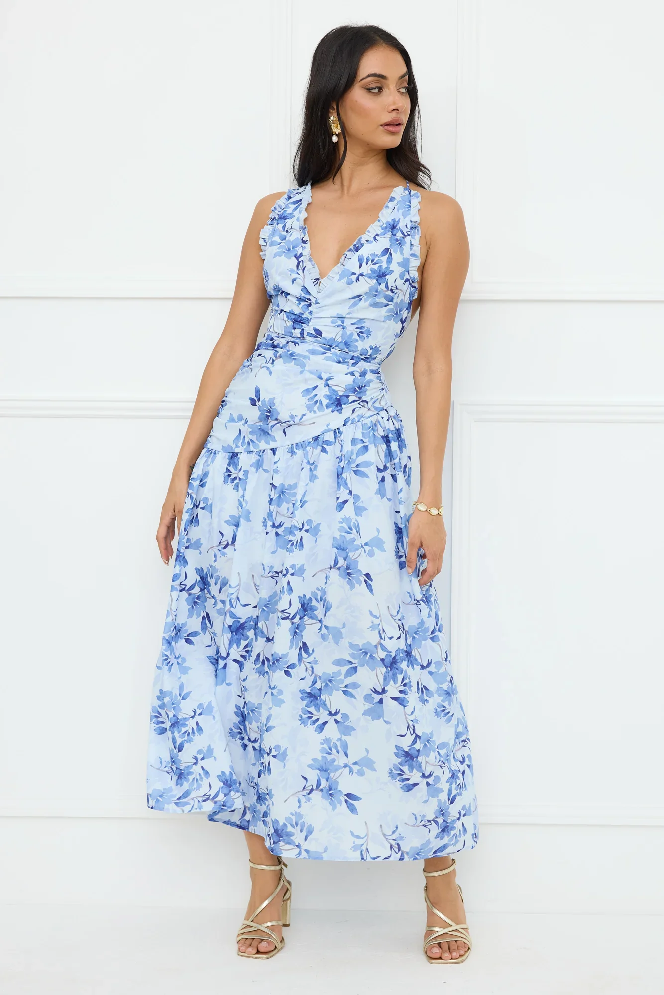 Deep Dive Maxi Dress Blue