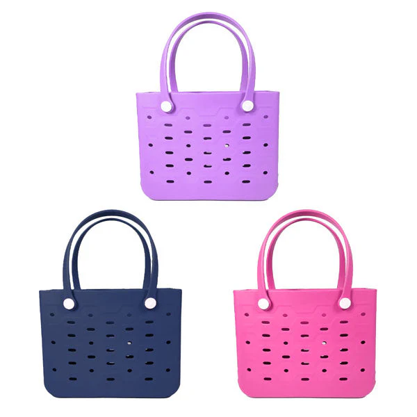 Sunzie Beach Bag Waterproof Rubber Tote Bag (Multiple Colors)