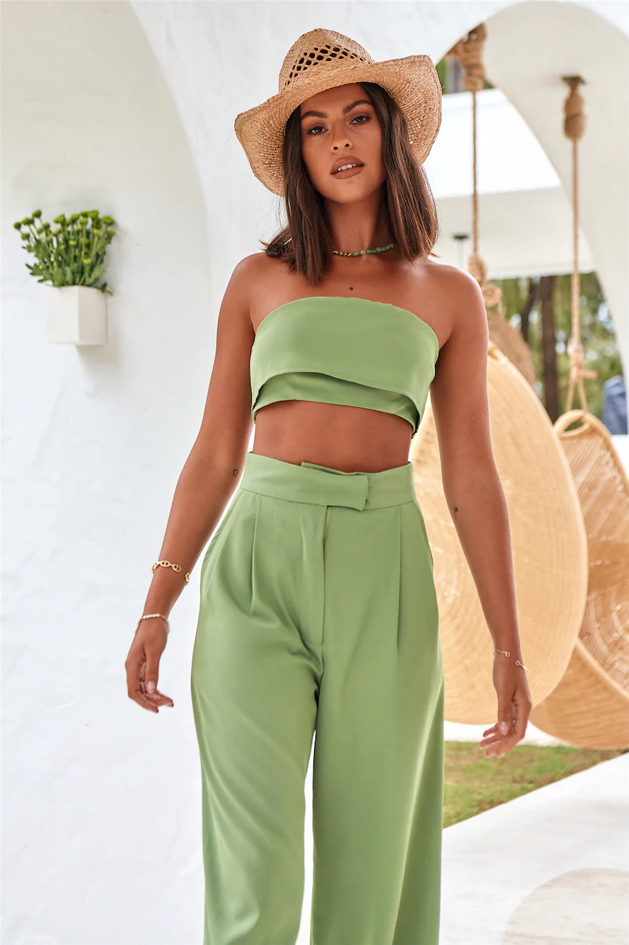 Solaris Crop Top Green