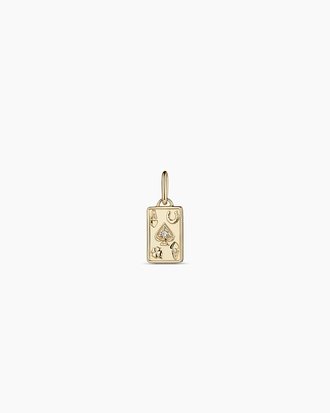 14K Diamond Ace Charm
