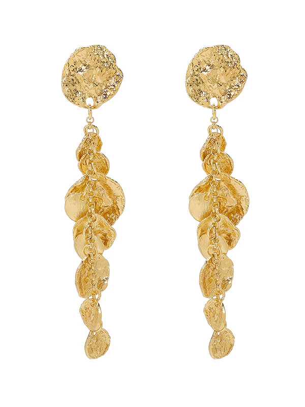 Geometric Solid Color Tasseled Earrings Accessories
